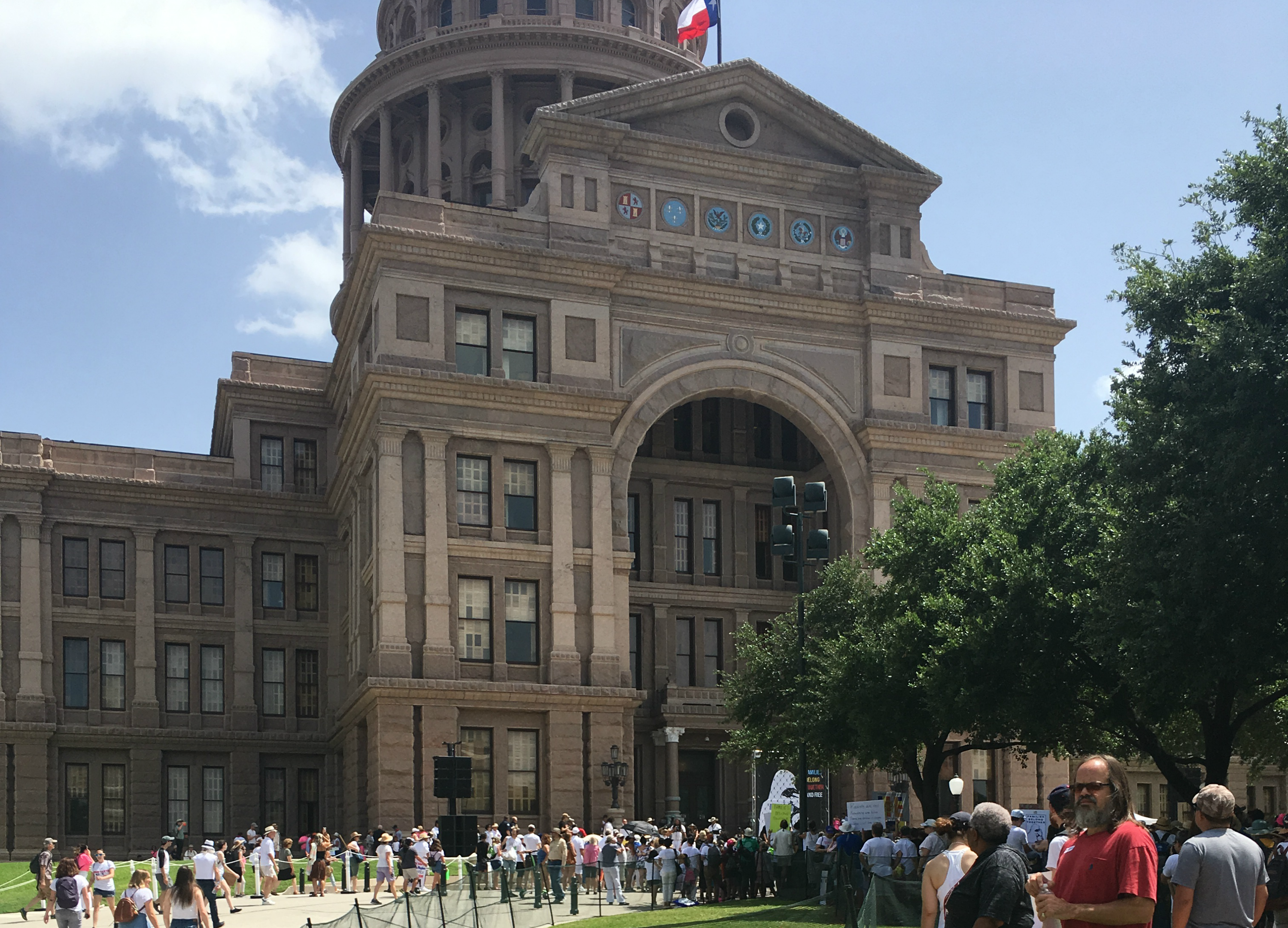 Protest at Texas Capitol building, Saturday, June 30. CREDIT: Clarissa Grayson