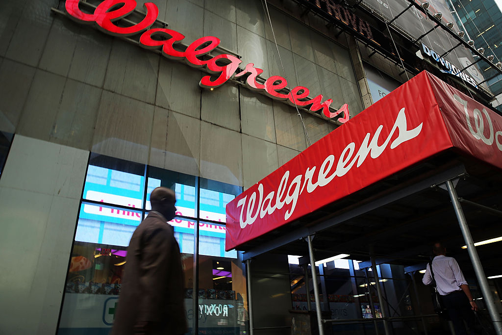 Walgreens announced this week that it would buy back as much as $10 billion in shares and increase dividends, as a result of the GOP tax cut. (CREDIT: Spencer Platt/Getty Images)