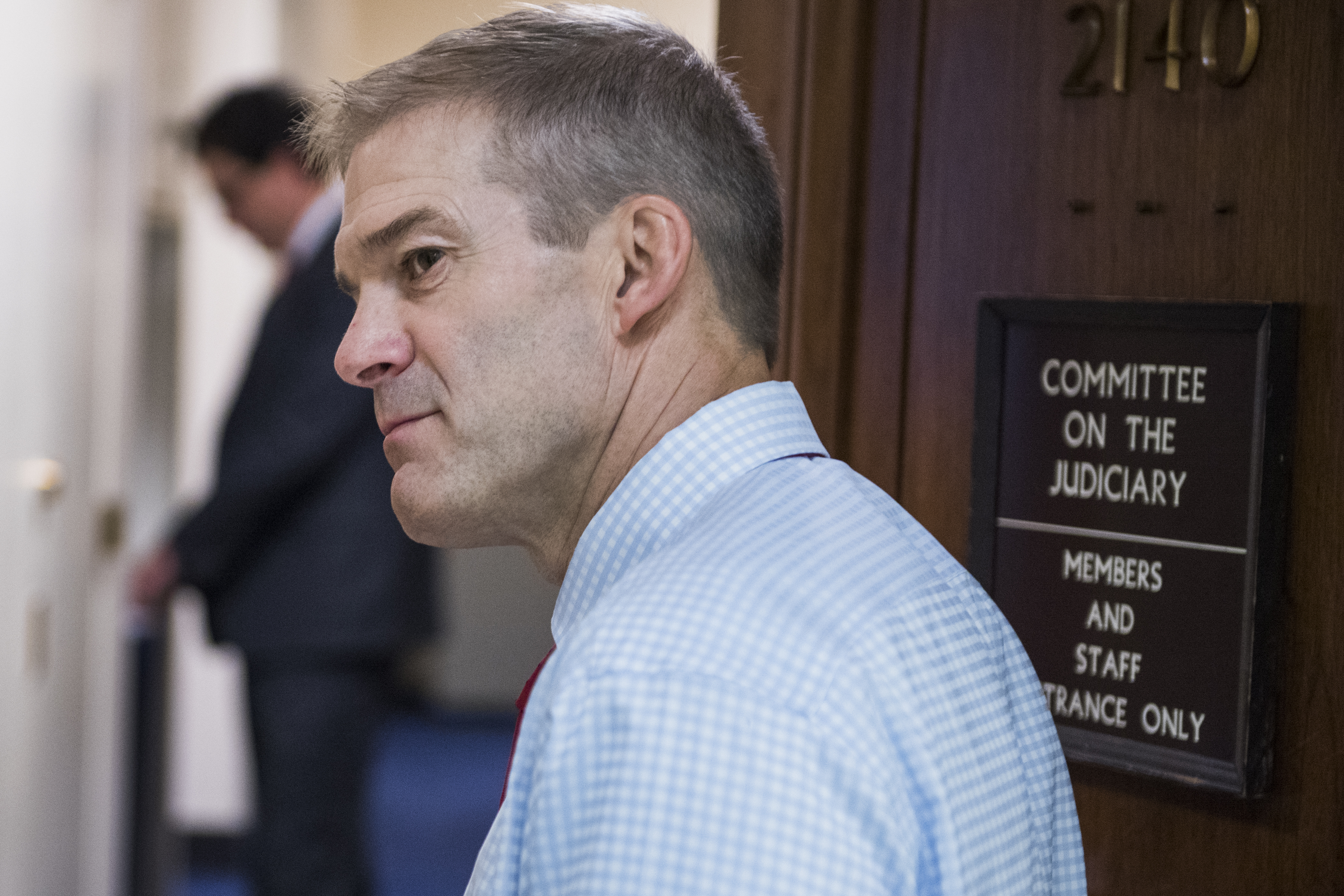 Rep. Jim Jordan, R-Ohio, has announced he will seek the House Speaker seat, amid allegations he ignored sex abuse by a team coach during his time working at Ohio State. (PHOTO CREDIT: Tom Williams/CQ Roll Call