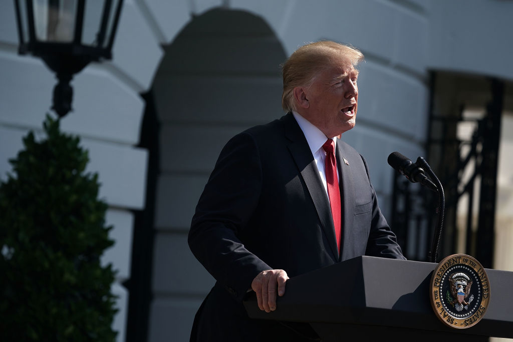 It can't be repeated enough: Donald Trump is allegedly the first presidential candidate to ever accept offers of help from Moscow. CREDIT: ALEX WONG / GETTY