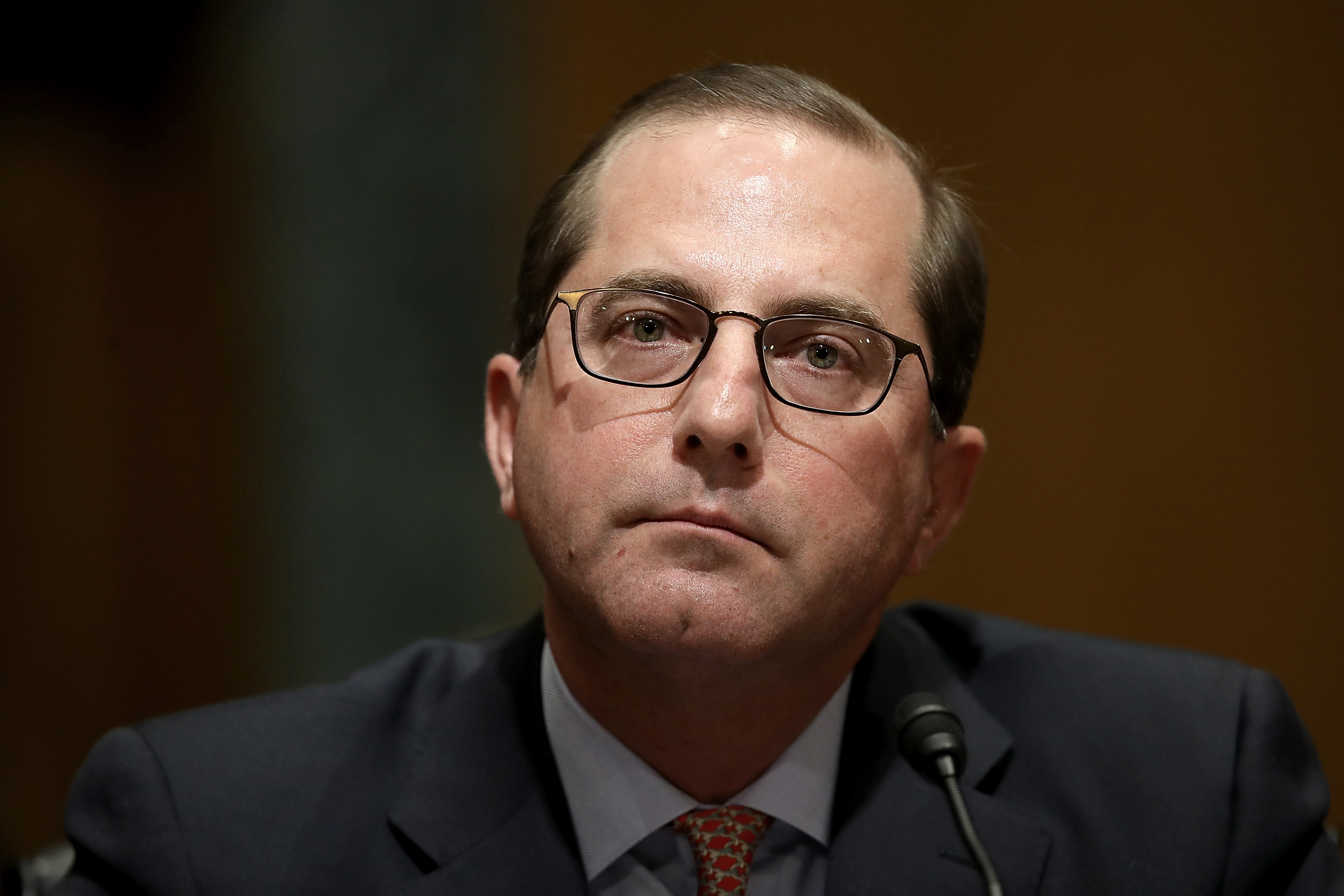HHS secretary Alex Azar says separating immigrant families is "one of the great acts of American generosity."(Photo credit: Win McNamee/Getty Images)