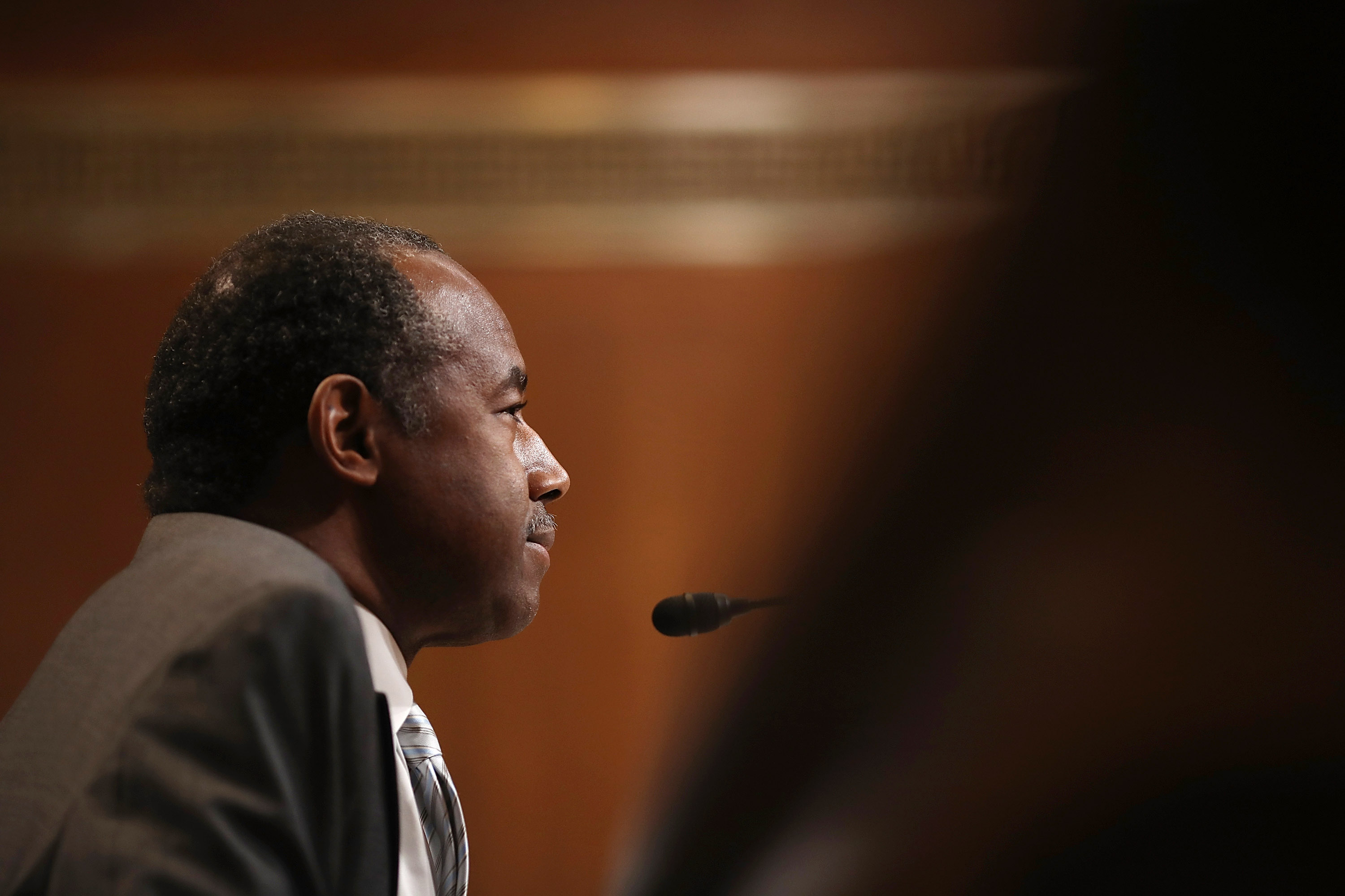 WASHINGTON, DC - APRIL 18: HUD Secretary Ben Carson testifies before the Transportation, Housing and Urban Development, and Related Agencies Subcommittee on Capitol Hill April 18, 2018 in Washington, DC. (Photo by Win McNamee/Getty Images)