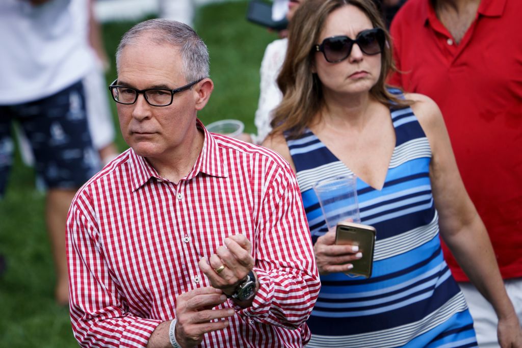 Former Environmental Protection Agency Administrator Scott Pruitt. CREDIT: BRENDAN SMIALOWSKI/AFP/Getty Images