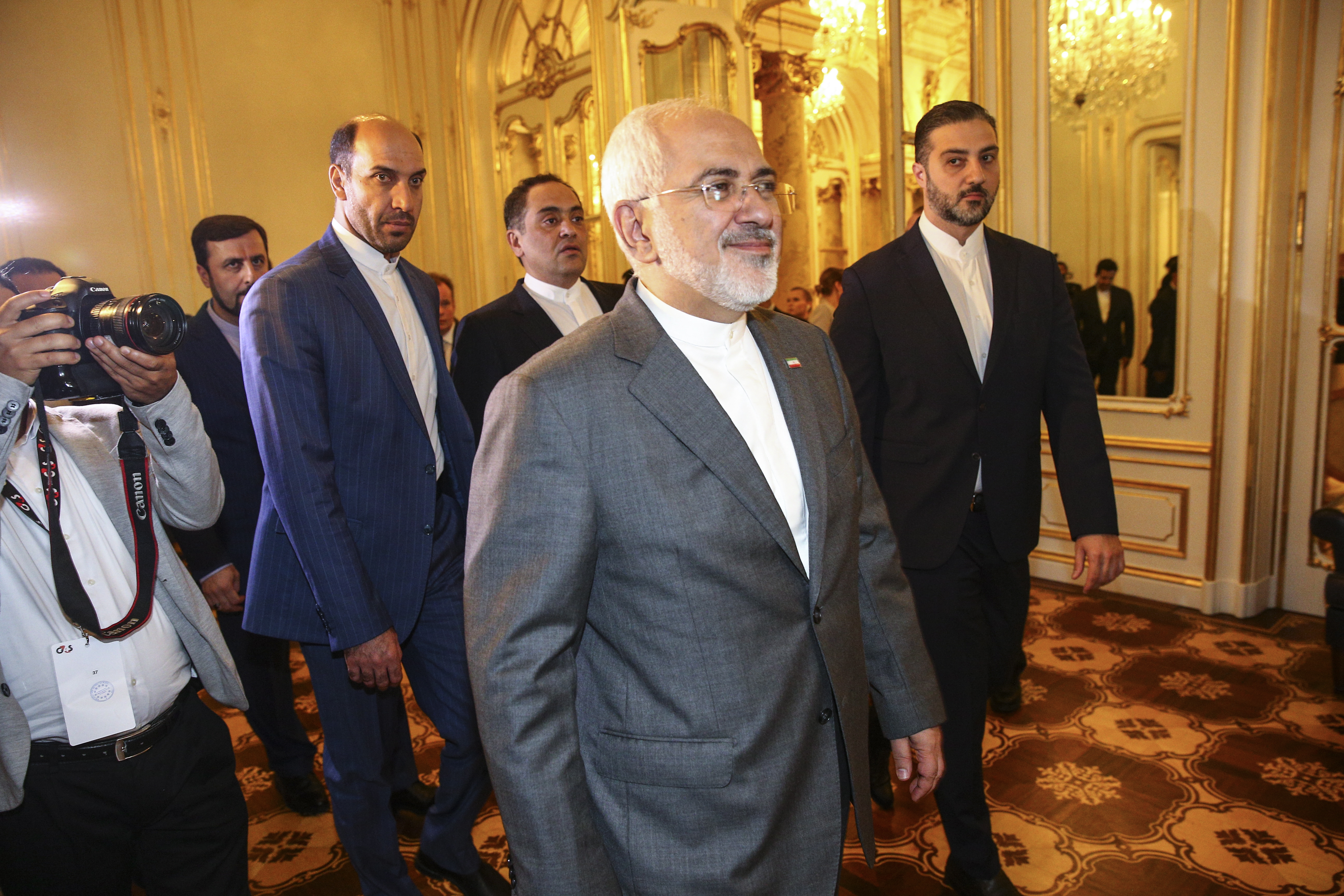 Iran's Foreign Minister Mohammad Javad Zarif ahead of a ministerial meeting on Iran's nuclear programe in Vienna. CREDIT: Alexander Shcherbak/TASS/Getty Images.