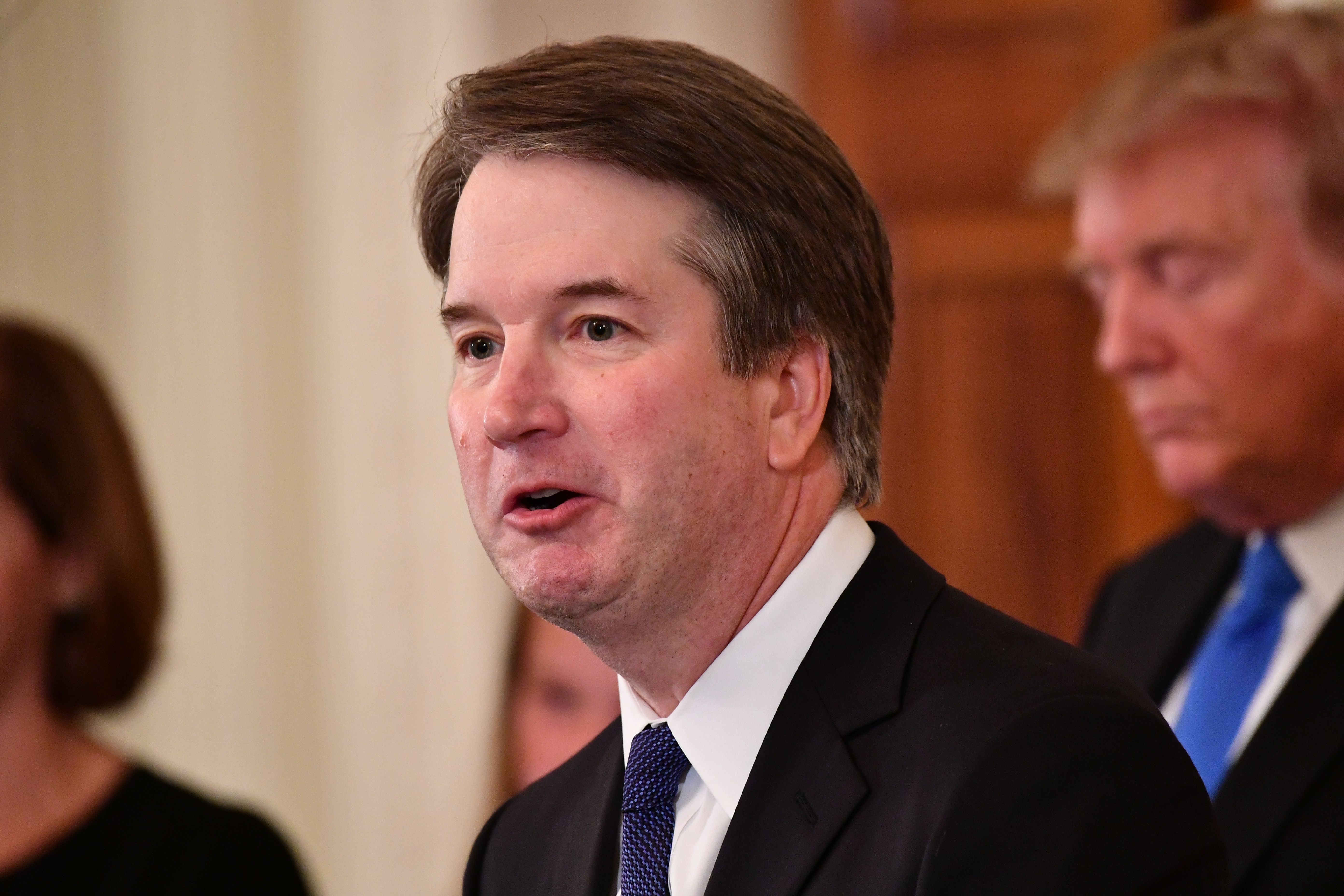 Supreme Court nominee Brett Kavanaugh (R) speaks after US President Donald Trump announced his nomination in the East Room of the White House on July 9, 2018 in Washington, D.C. (CREDIT: MANDEL NGAN / AFP / Getty Images)