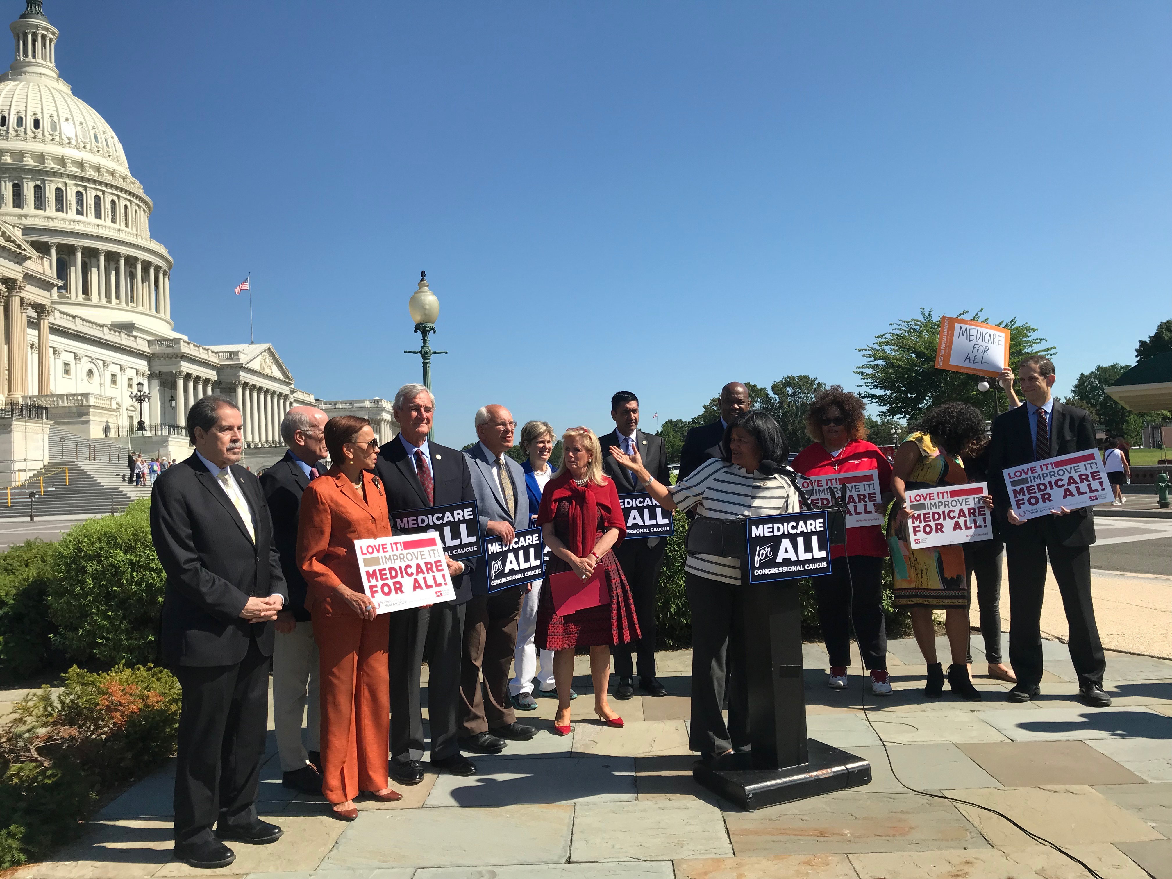 Medicare for All launch at House Triangle in Washington D.C. (Photo Credit: Amanda Michelle Gomez/ThinkProgress)
