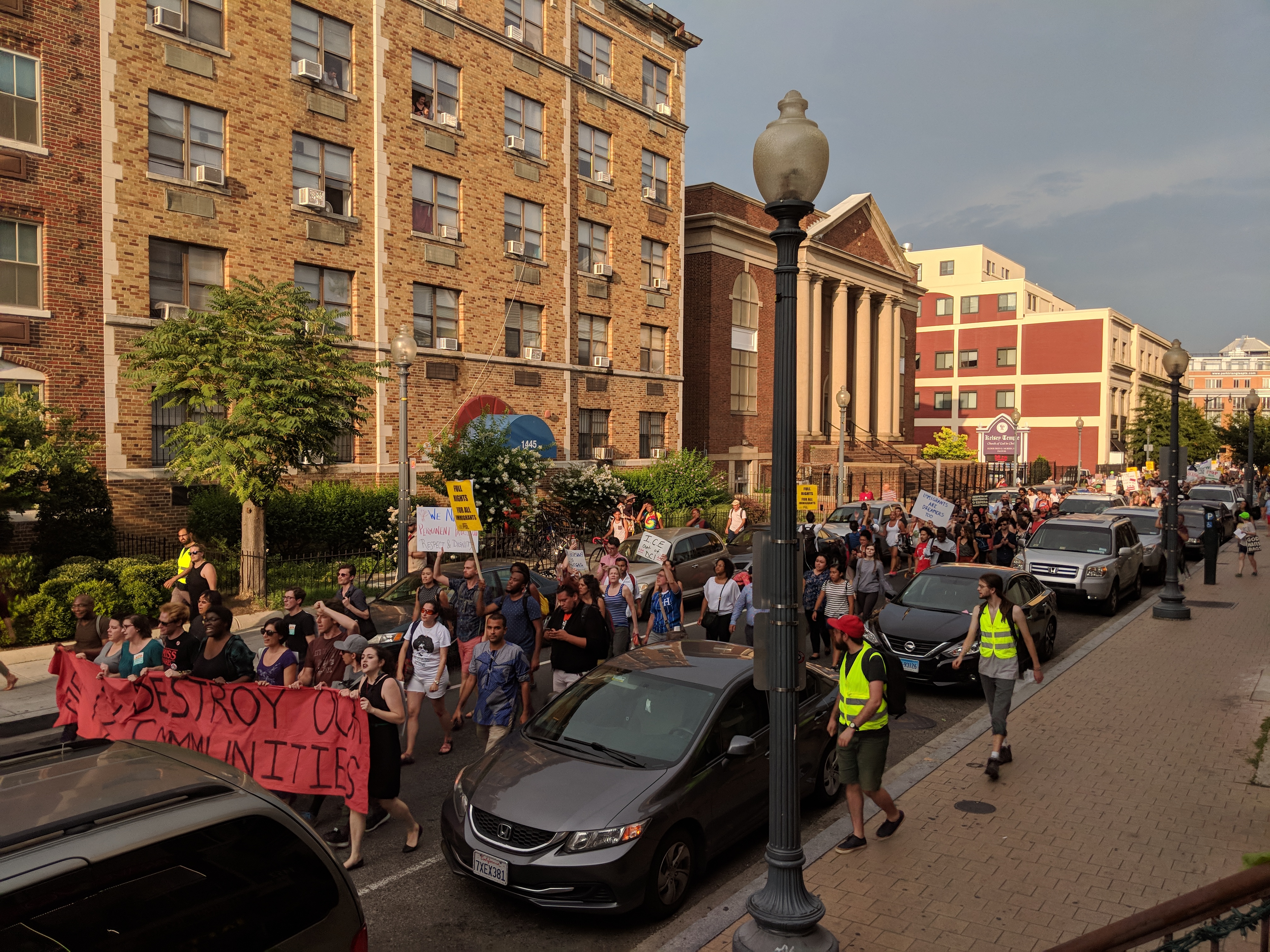 Protesters take to the streets. (CREDIT: Alan Pyke/ThinkProgress)