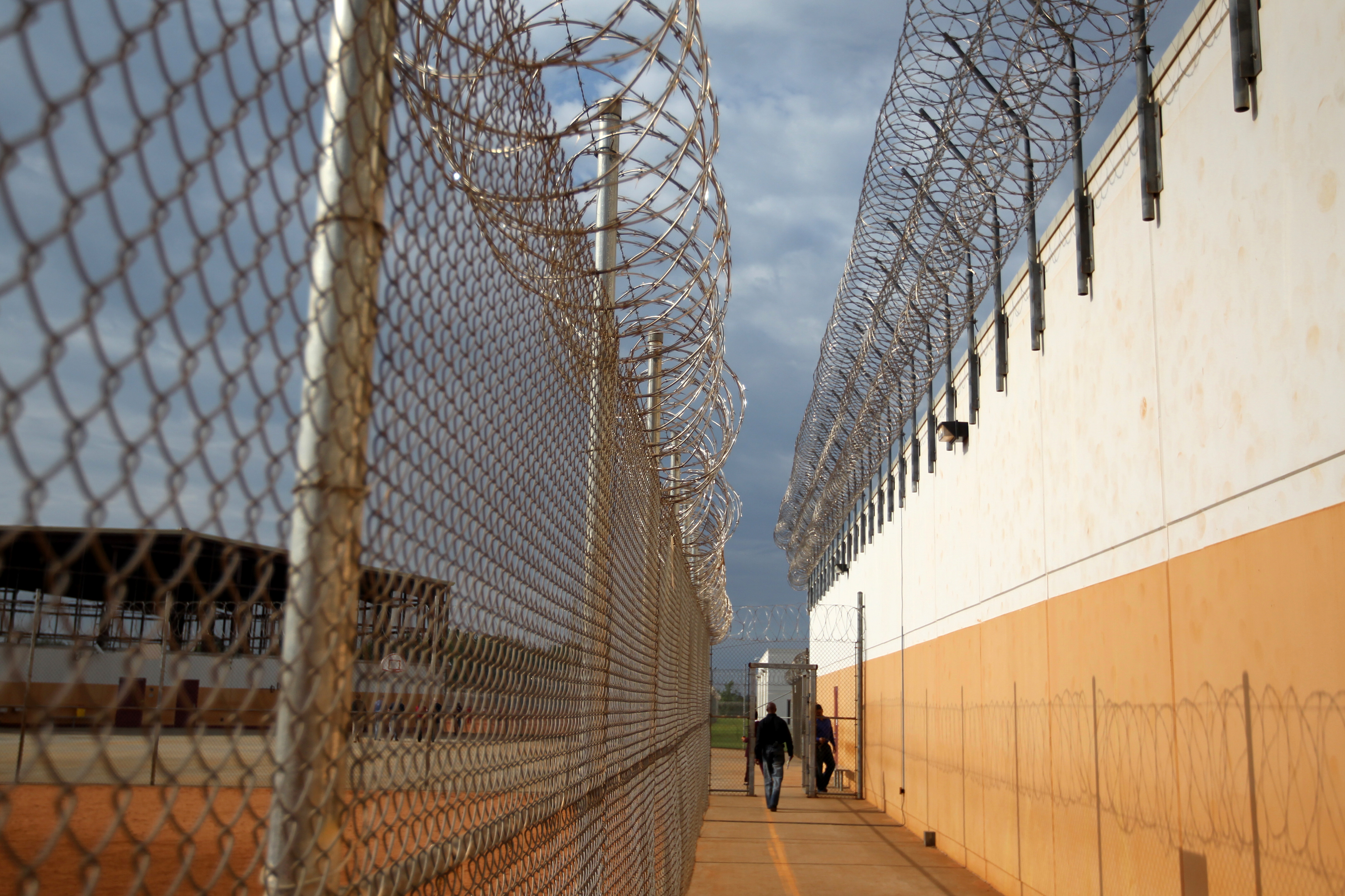 The Stewart Detention Center in Lumpkin, Ga. (Credit: Jonathan Wiggs/The Boston Globe via Getty Images)