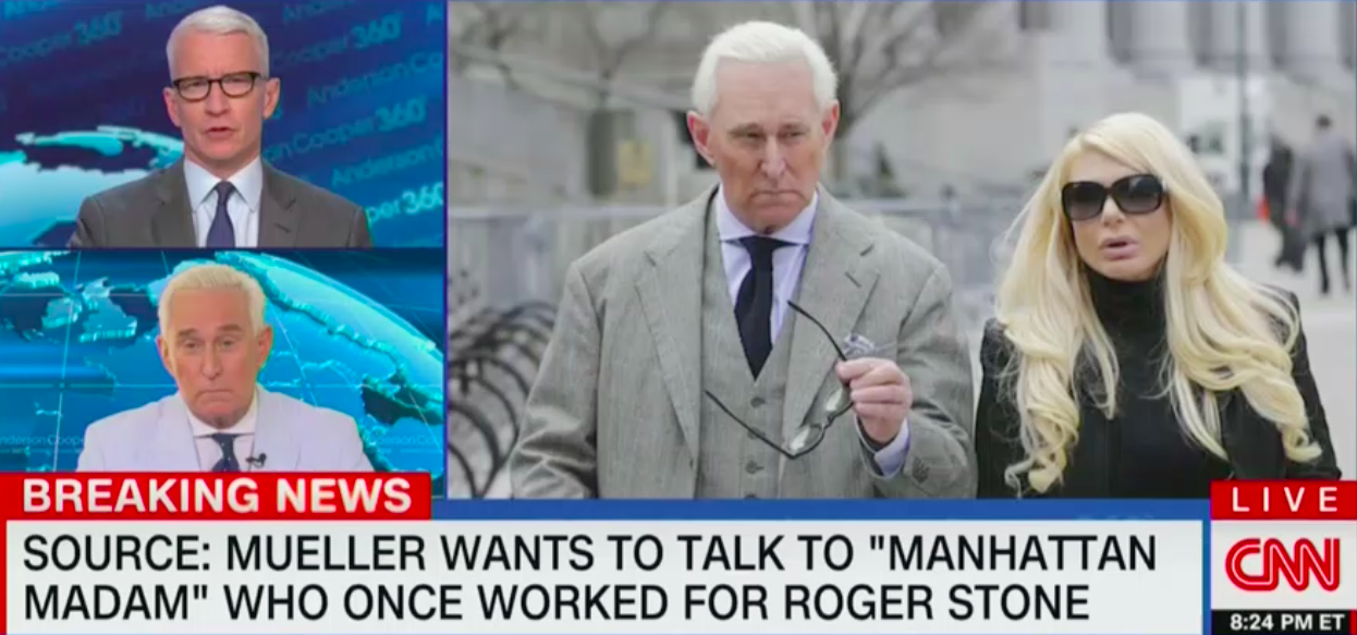 Roger Stone is interviewed by Anderson Cooper on July 20, 2018. (Screengrab via CNN)