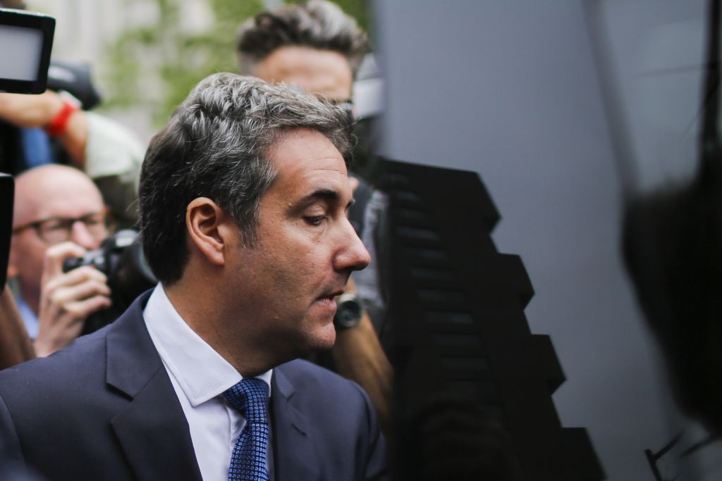 Michael Cohen, former personal lawyer and confidante for President Donald Trump, exits the United States District Court Southern District of New York on May 30, 2018 in New York City. Cohen is said to have secretly recorded the president discussing payments to a former Playboy model who says she had an affair with him. (Photo credit: Eduardo Munoz Alvarez/Getty Images)