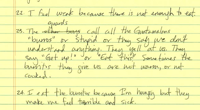 Erick, 16, from Guatemala.