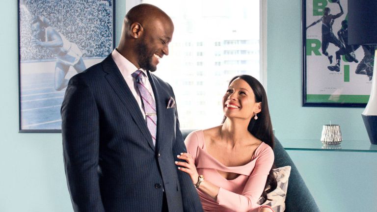 Taye Diggs and Lucy Liu in Set It Up. CREDIT: Netflix