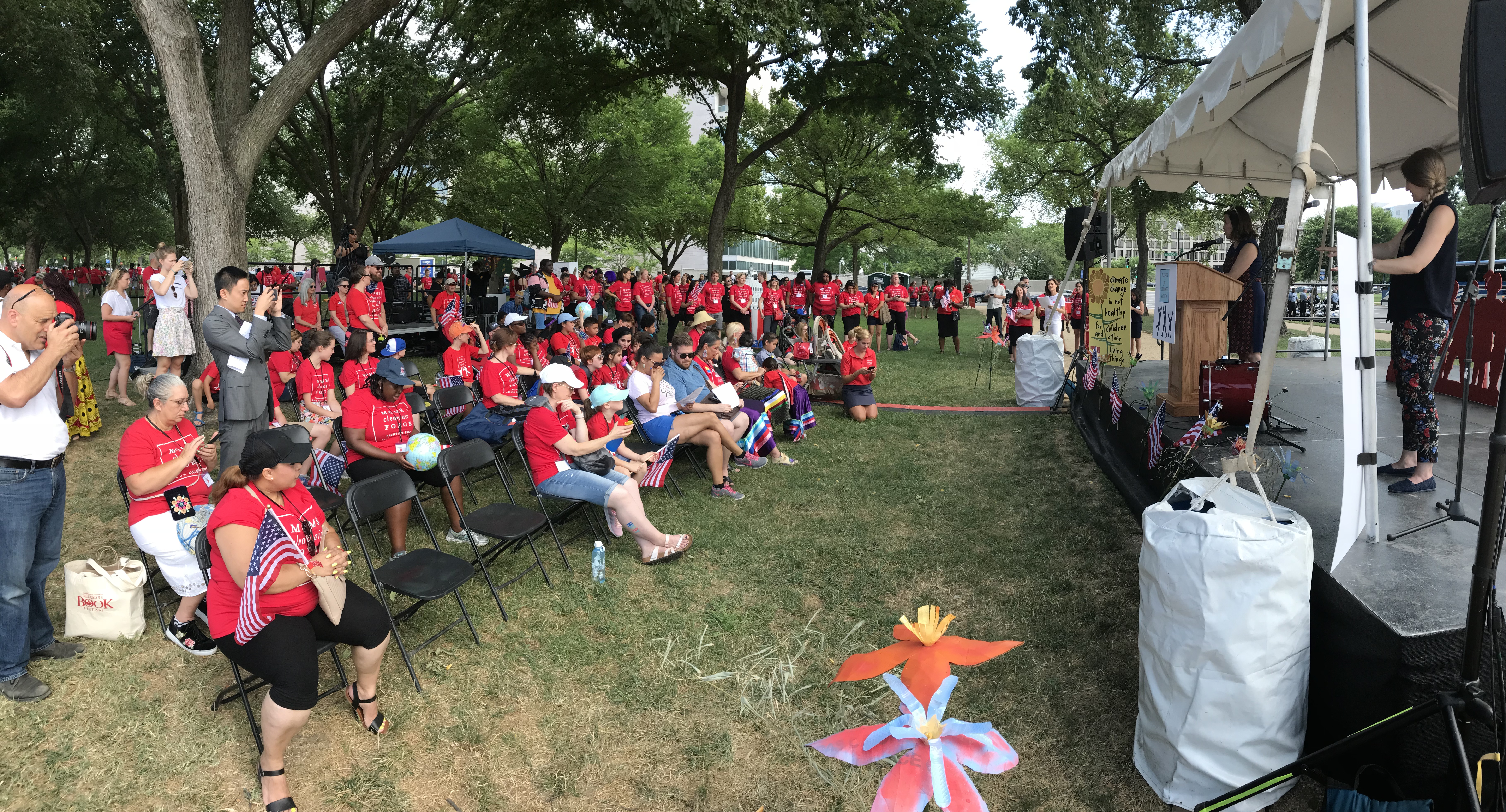 Mothers rally for climate action on Capitol Hill. (Credit: Nexus Media)