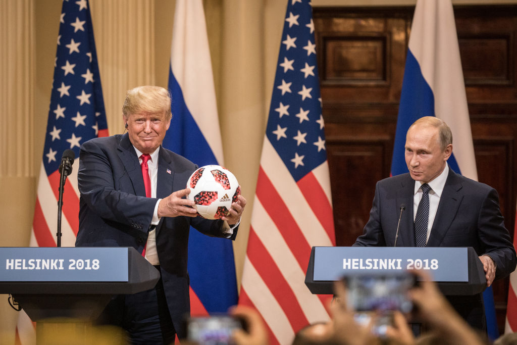 Right wing media reacted positively to President Trump's press conference with Russian President Vladimir Putin. (Photo credit: Chris McGrath/Getty Images)
