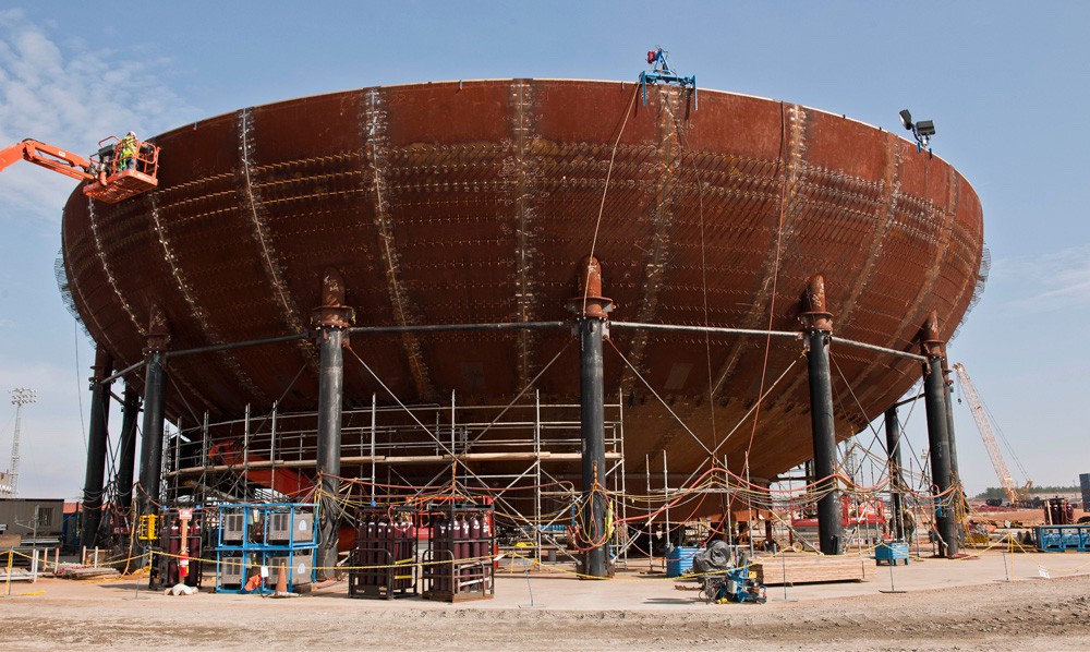 Workers build an expansion to the Vogtle Generating Plant, January 30, 2012. CREDIT: Southern Company