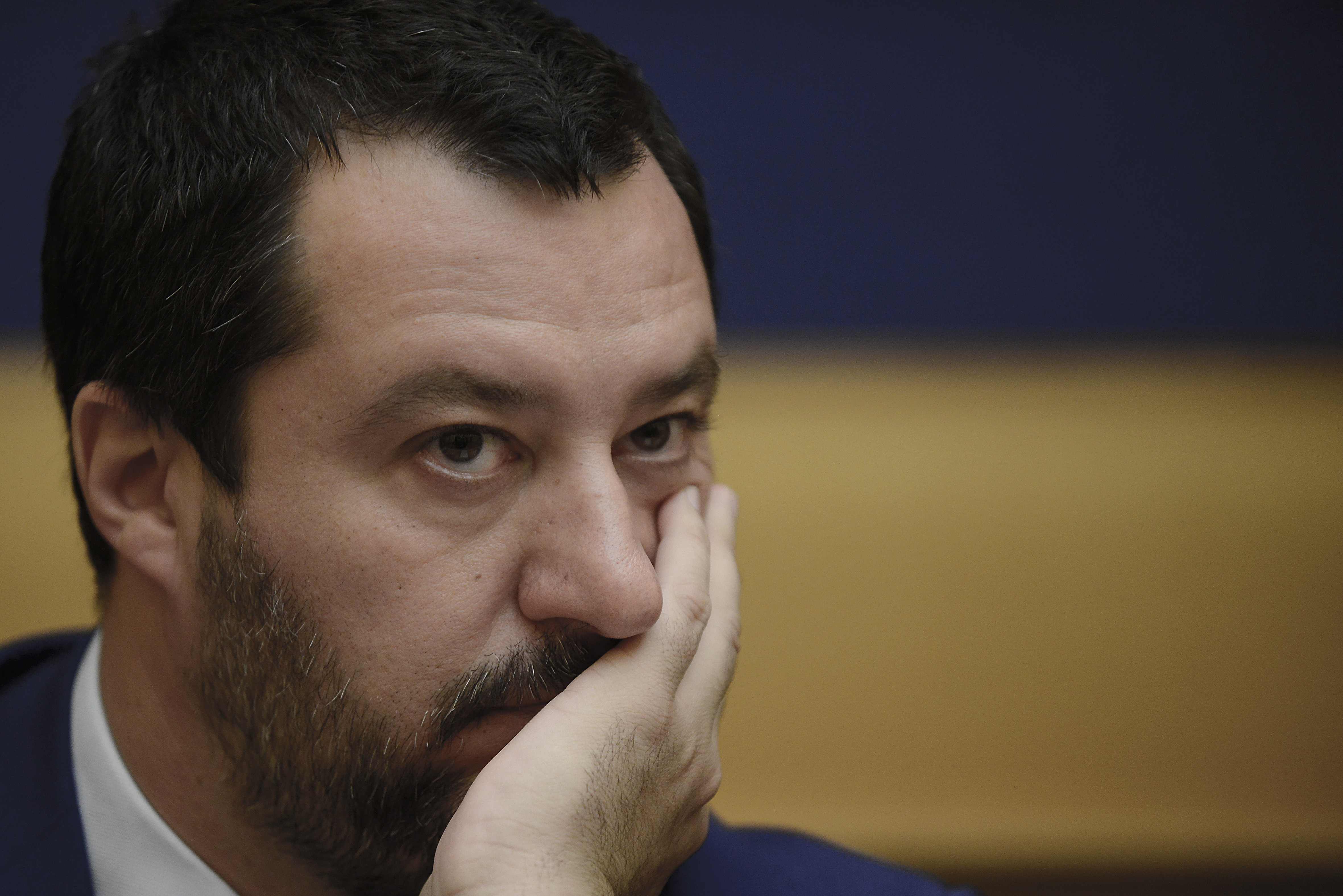Matteo Salvini during a press conference in July, 2018 in Rome, Italy. CREDIT: Simona Granati - Corbis/Getty Images.