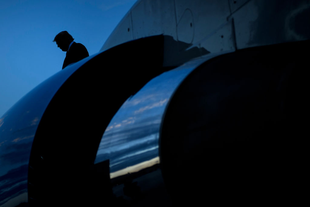 TRUMP ON MONDAY: (CREDIT: Brendan Smialowski / AFP)