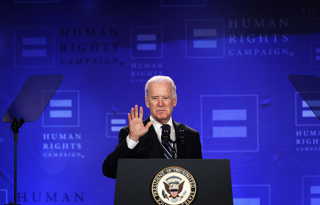 The Biden Foundation, a nonprofit for which Vice President Joe Biden and his wife Jill are honorary co-chairs, launched a new campaign this week to improve the lives of LGBTQ youth. (PHOTO CREDIT: Alex Wong/Getty Images)