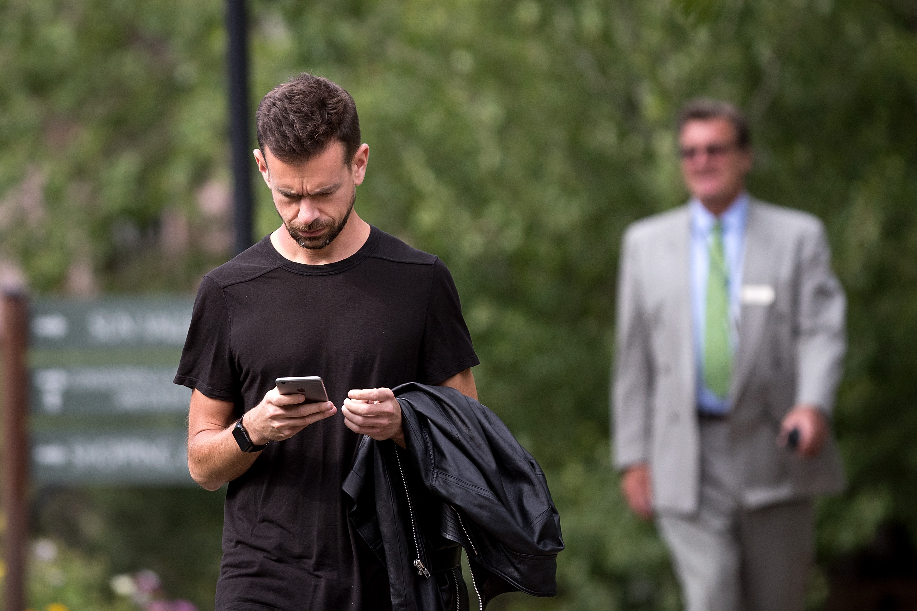 Jack Dorsey, co-founder and chief executive officer of Twitter, attends the annual Allen & Company Sun Valley Conference, July 6, 2016 in Sun Valley, Idaho. (Photo Credit: Drew Angerer/Getty Images)