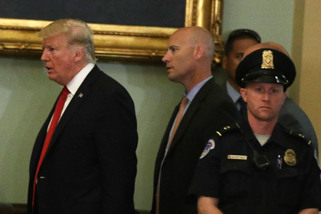 President Donald Trump with then-White House Director of Legislative Affairs Marc Short