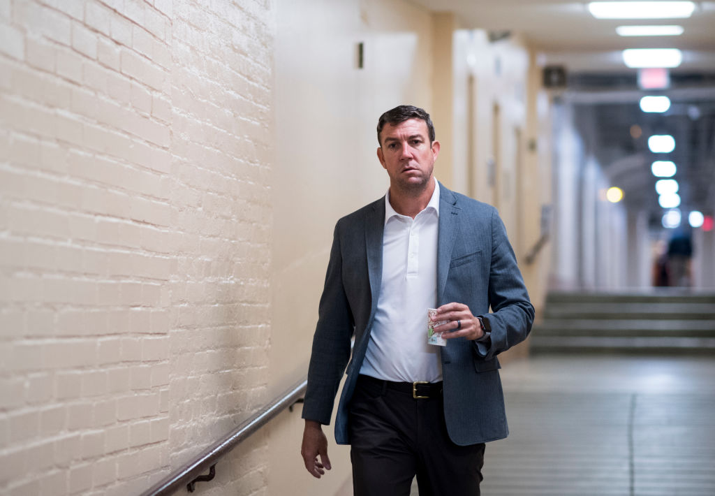 Rep. Duncan Hunter, R-Calif., arrives for the House Republican Conference meeting in the Capitol on Monday, Jan. 22, 2018. (Credit: Bill Clark/CQ Roll Call)