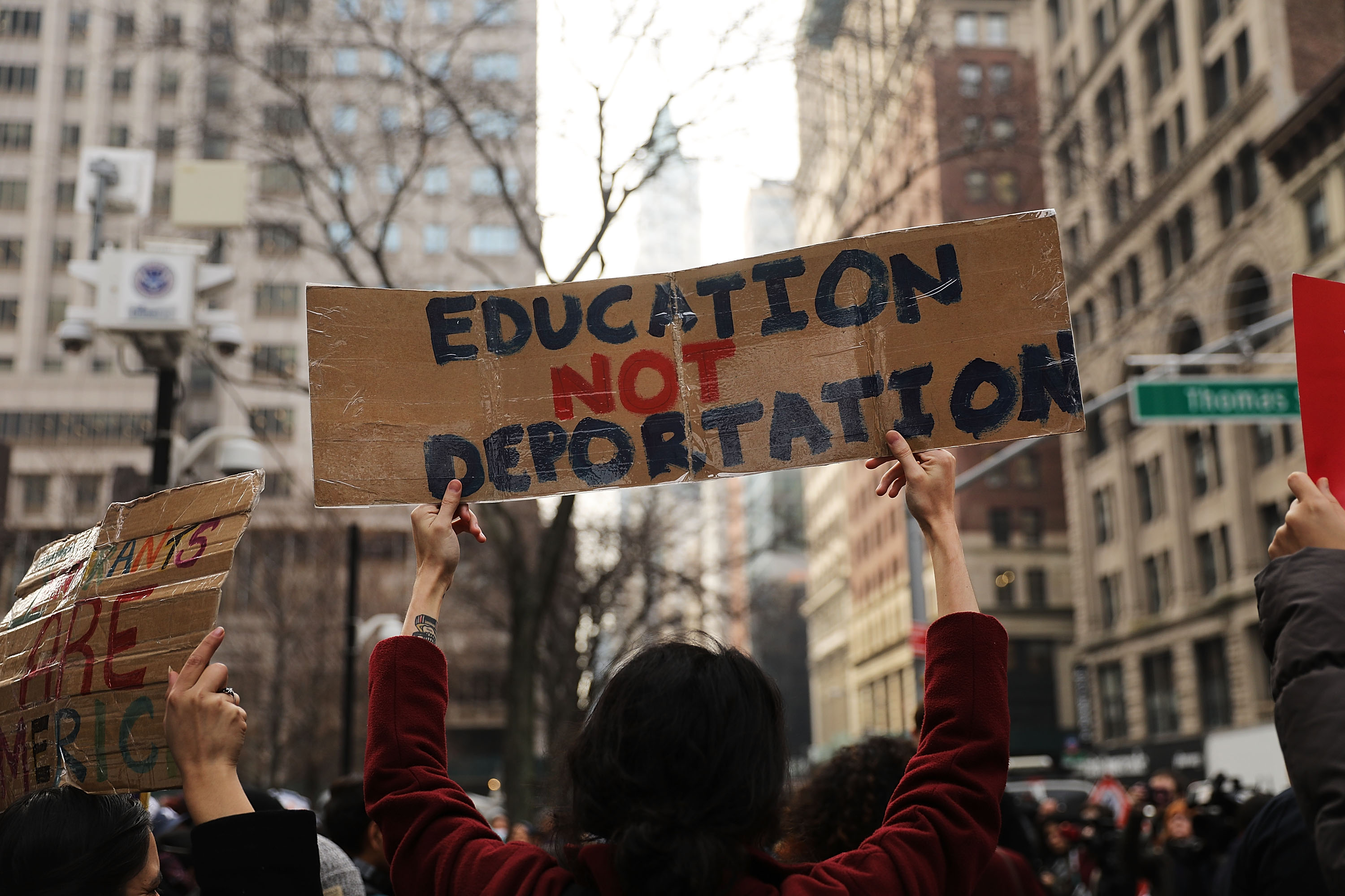 Demonstrators protest the rollback of the DACA program in New York City. The fate of the DACA program remains in legal limbo (Photo by Spencer Platt/Getty Images)