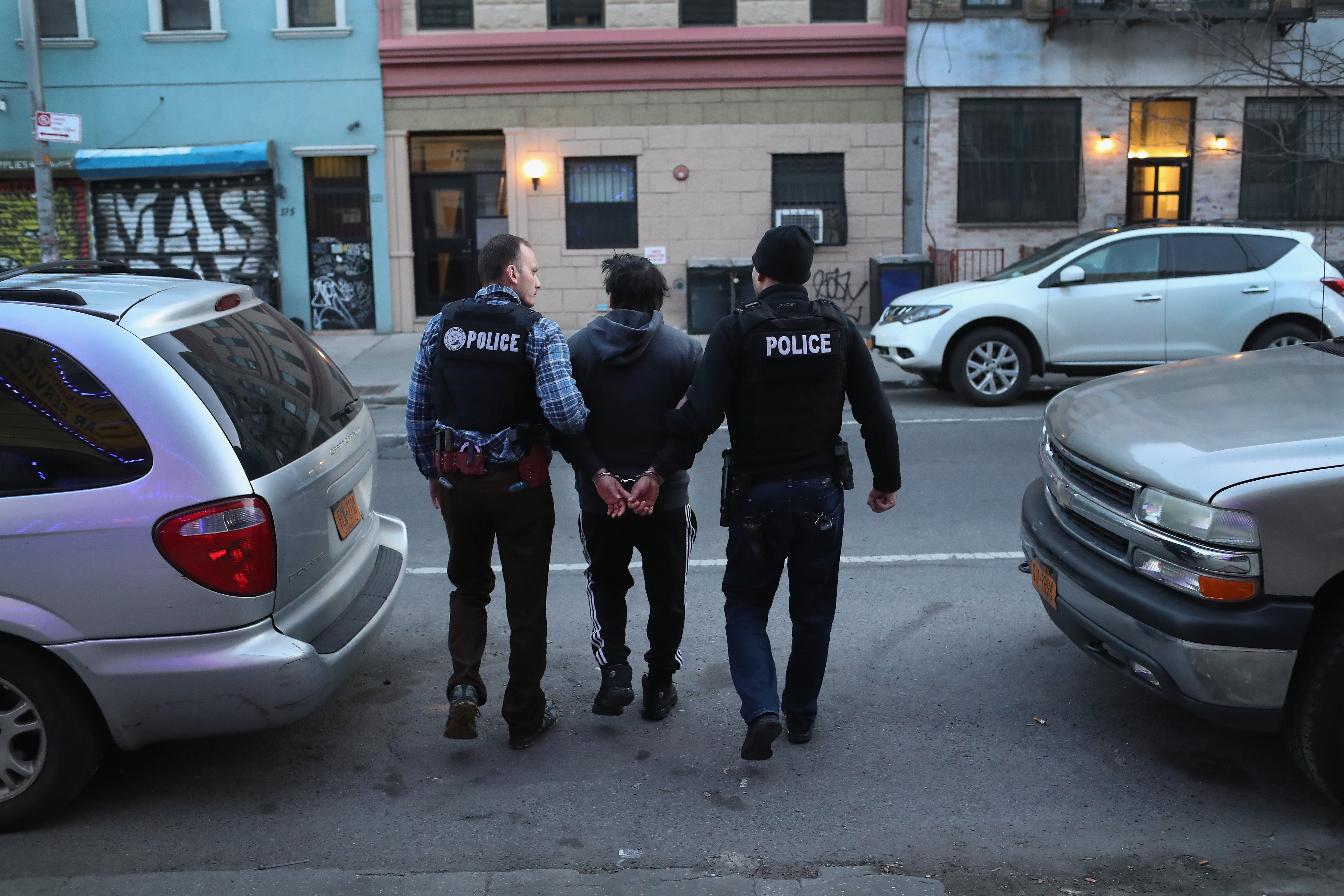 Under the Trump administration, arrests of undocumented immigrants with no criminal record have tripled, according to new analysis from NBC News.(Photo credit: John Moore/Getty Images)