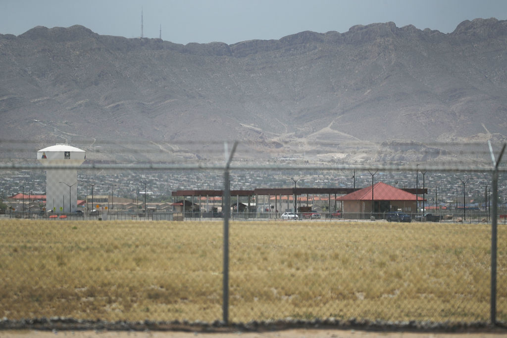 An entrance to Fort Bliss is shown as reports indicate the military will begin to construct temporary housing for migrants on June 25, 2018 in Fort Bliss, Texas. CREDIT: Joe Raedle/Getty Images