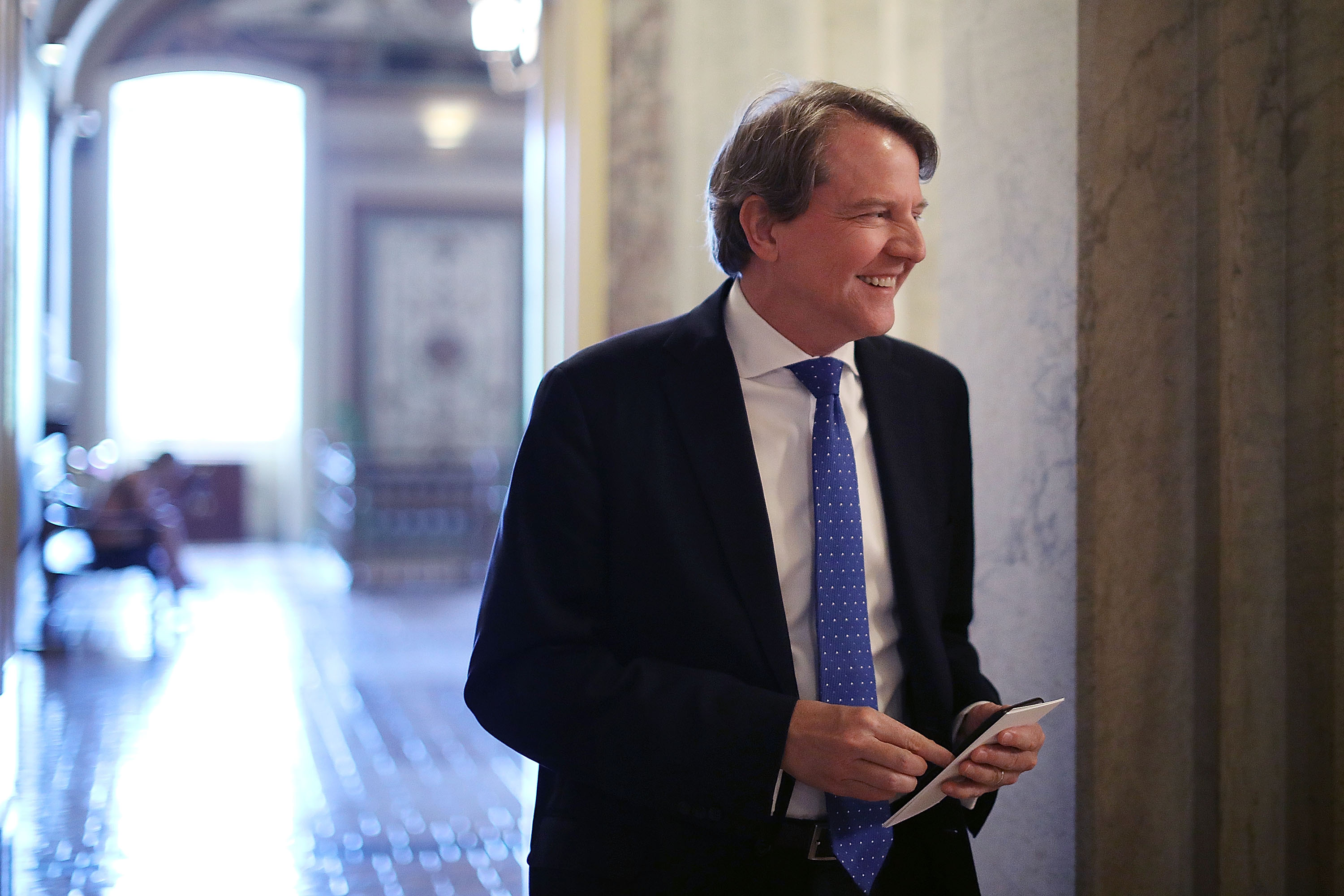 White House Counsel Don McGahn, nearly resigned out of fear that President Donald Trump might do "some crazy shit": namely, fire Robert Mueller. CREDIT: Chip Somodevilla/ Getty Images