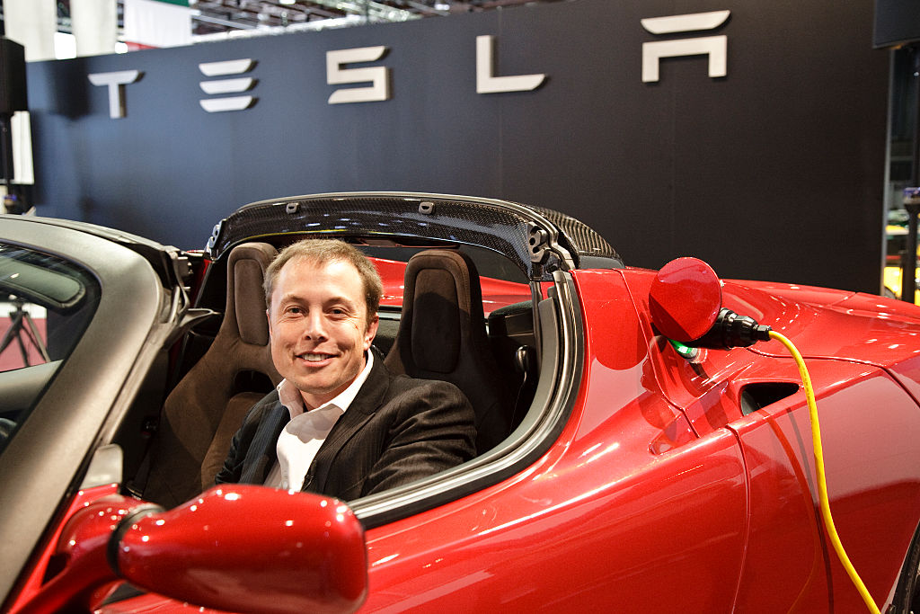 Elon Musk, CEO of Tesla Motors, at 2009 North American Auto Show. CREDIT: James Leynse/Corbis via Getty Images.