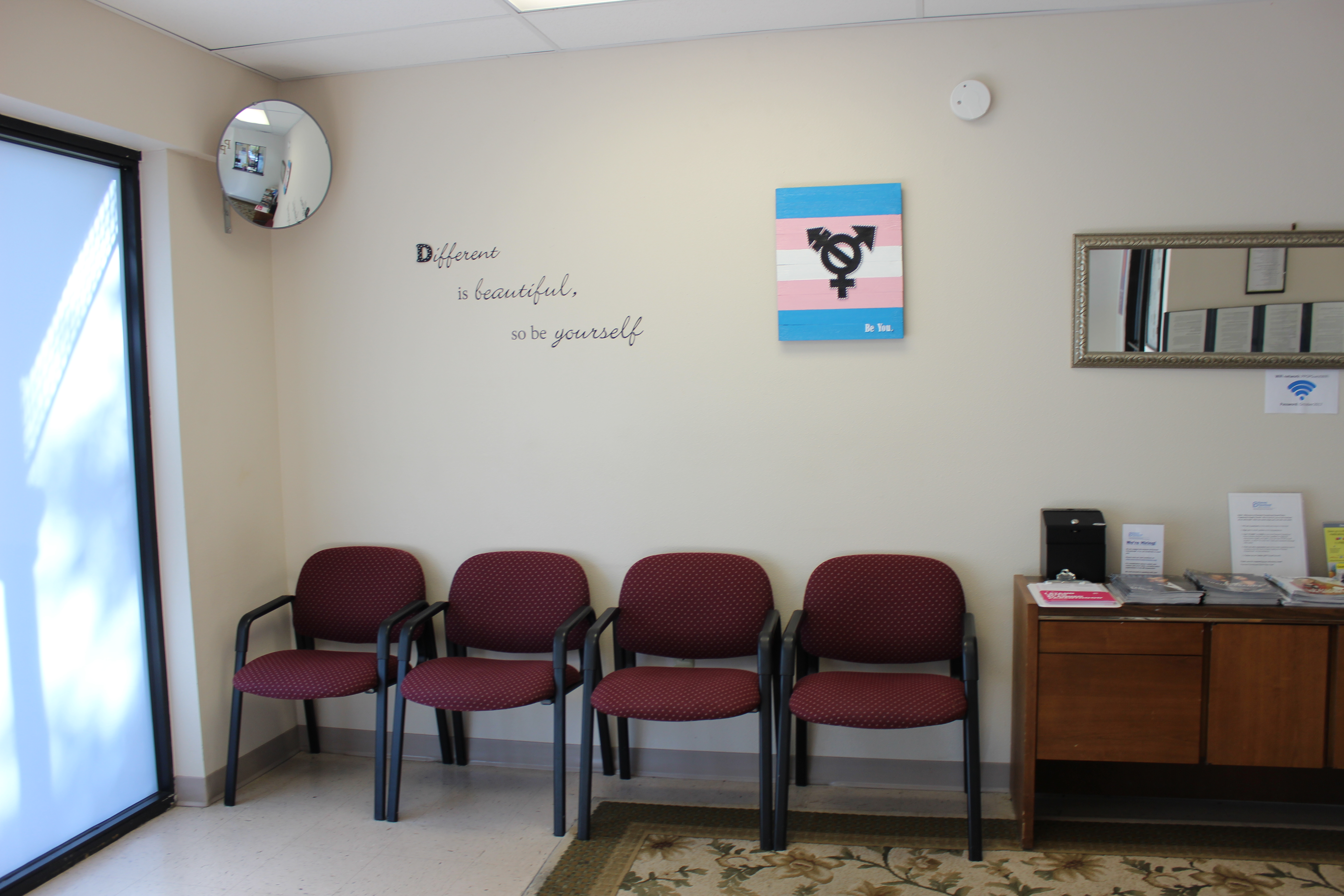Planned Parenthood waiting room in Fayetteville, AR. (Photo Credit: Casey Quinlan)