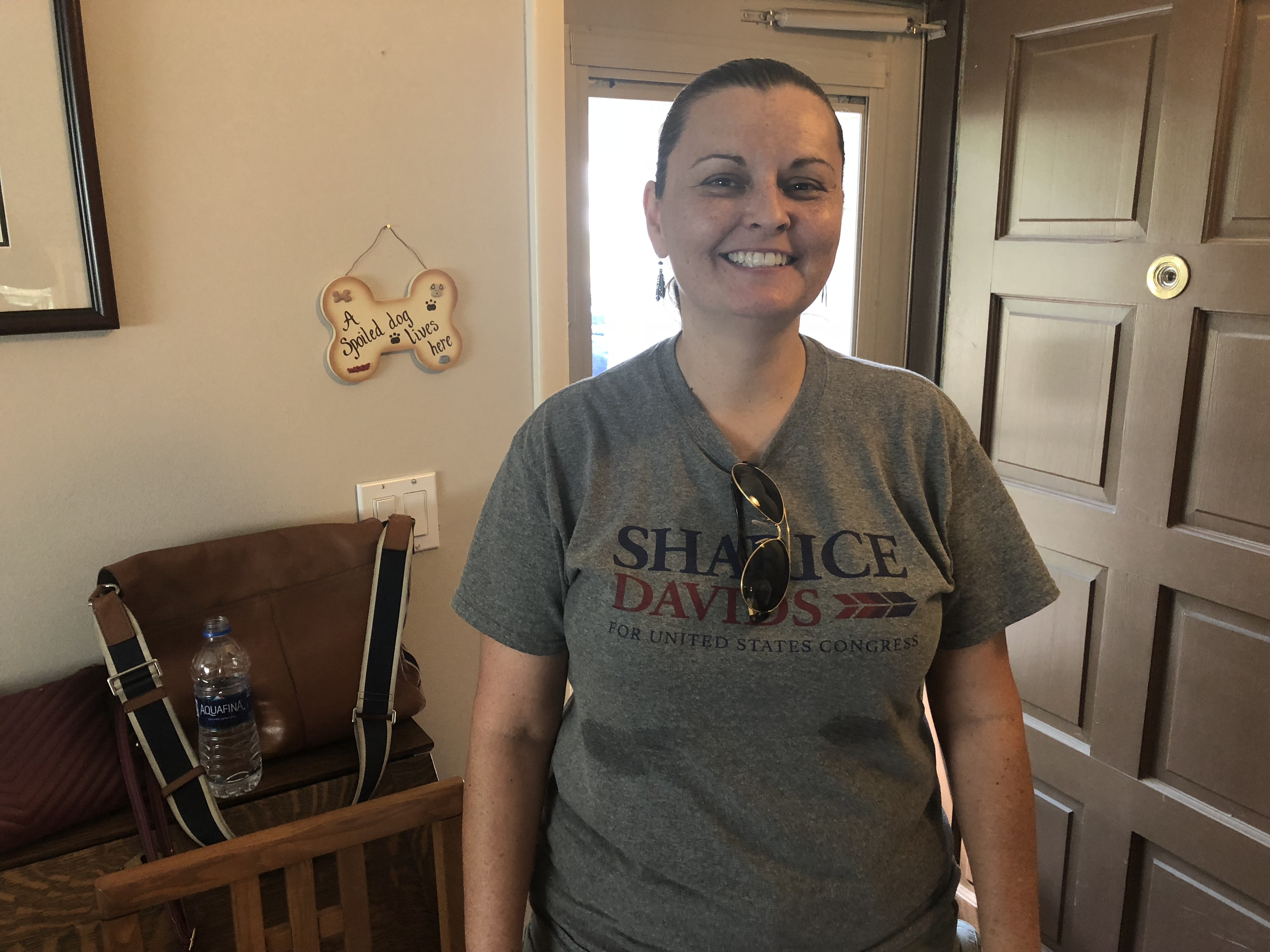 Hope Melius is a lesbian and Native American. She said Davids gives her hope for representation in Congress. CREDIT: Kira Lerner