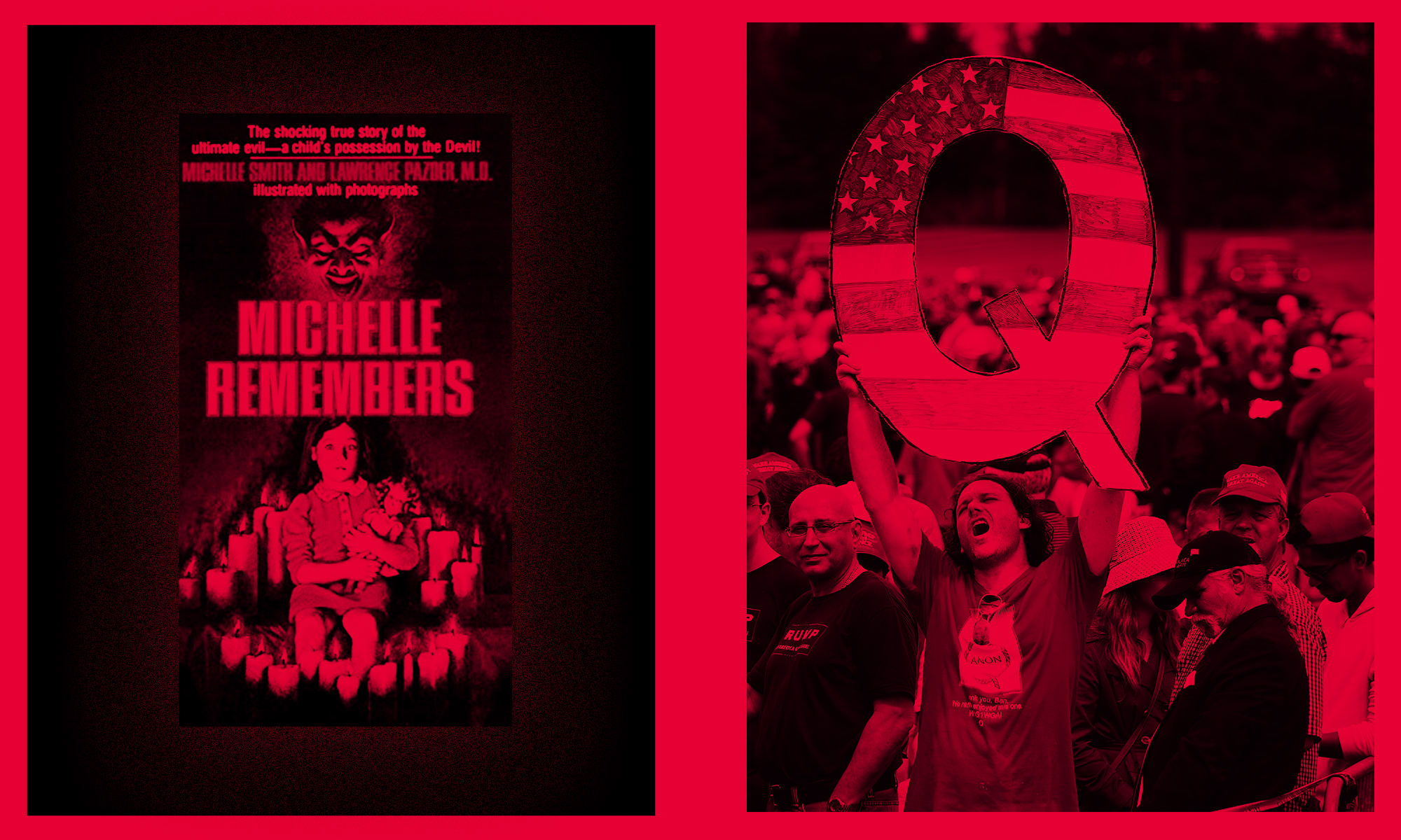 Q-Anon bears remarkable similarities to previous American conspiracy theories. (Graphics: Diana Ofosu)