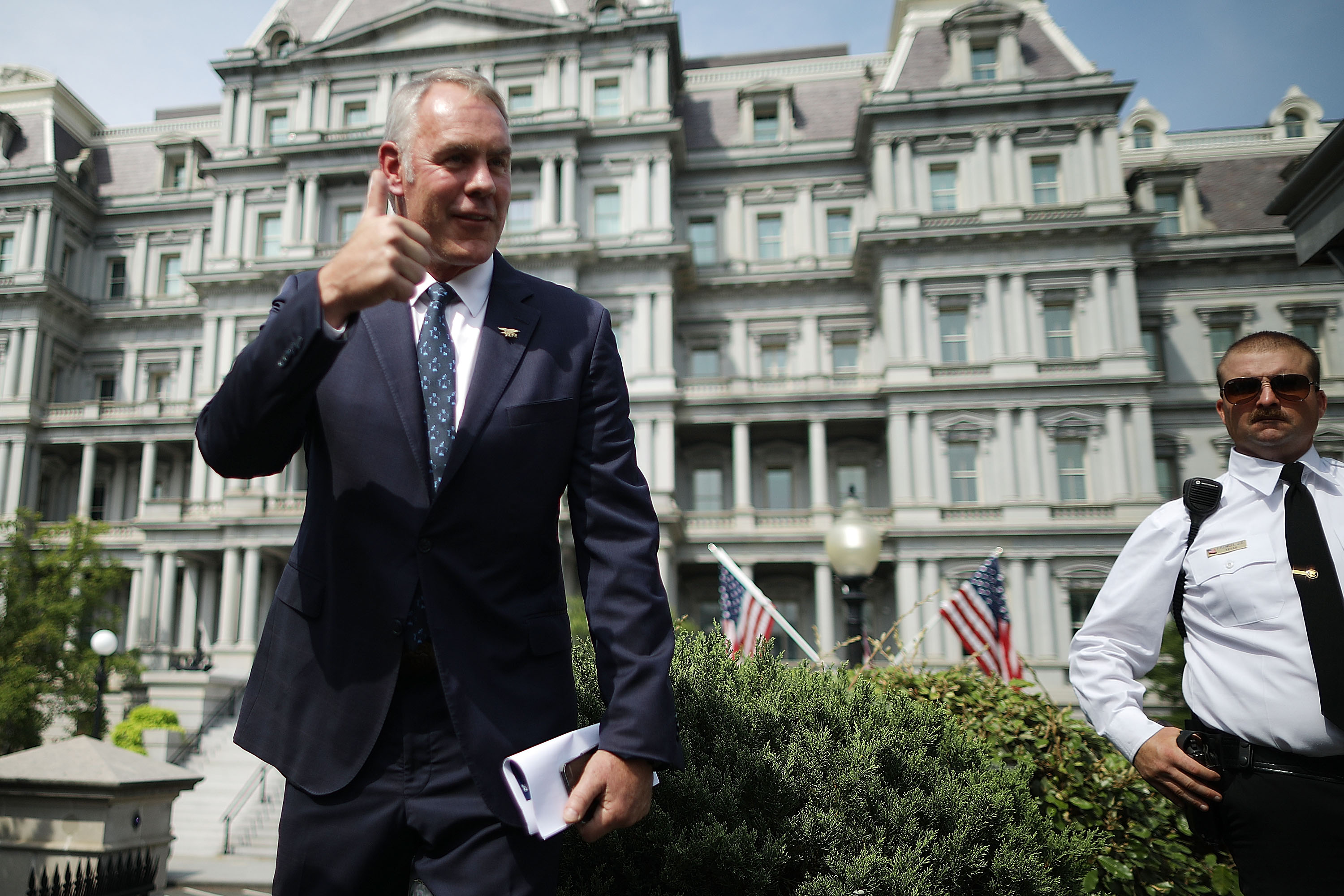 Environmental groups caught Ryan Zinke's Department of the Interior trying to sell off public lands to private entities. CREDIT: Chip Somodevilla/Getty Images