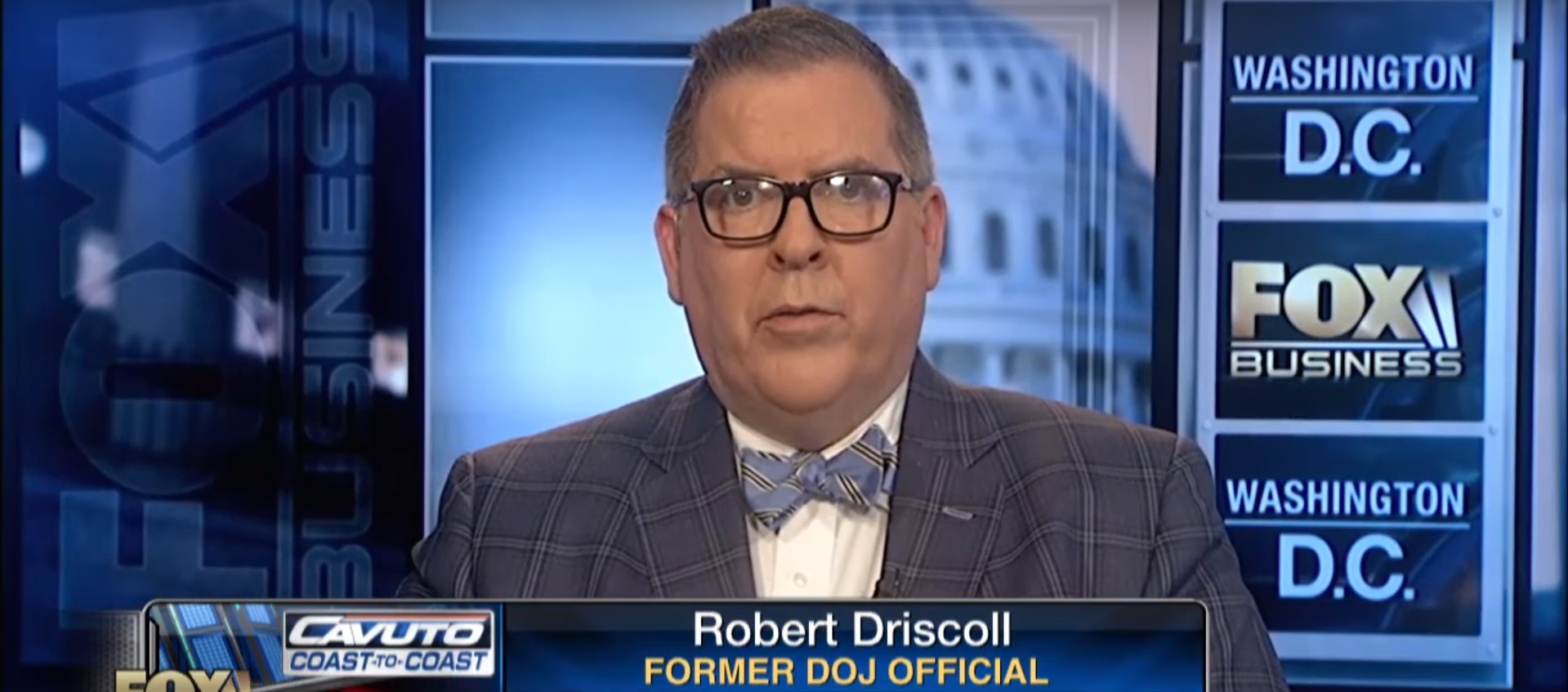 For Fox News, Maria Butina's lawyer is simply a "former DOJ official." (PHOTO CREDIT: FOX BUSINESS)