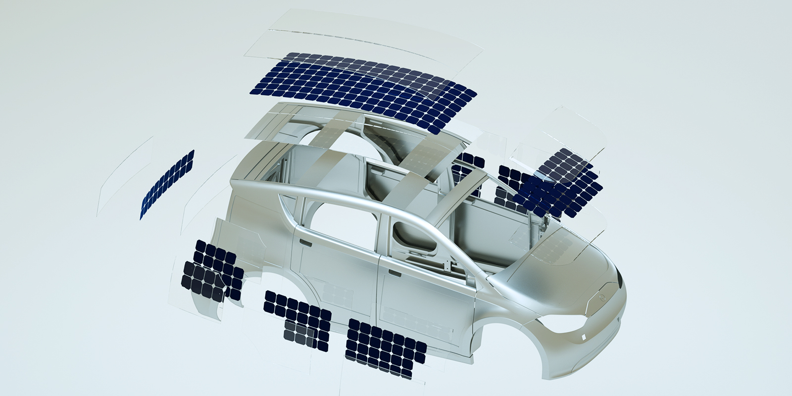 The Sion EV integrates solar panels into the entire body of the car. CREDIT: Sono Motors.