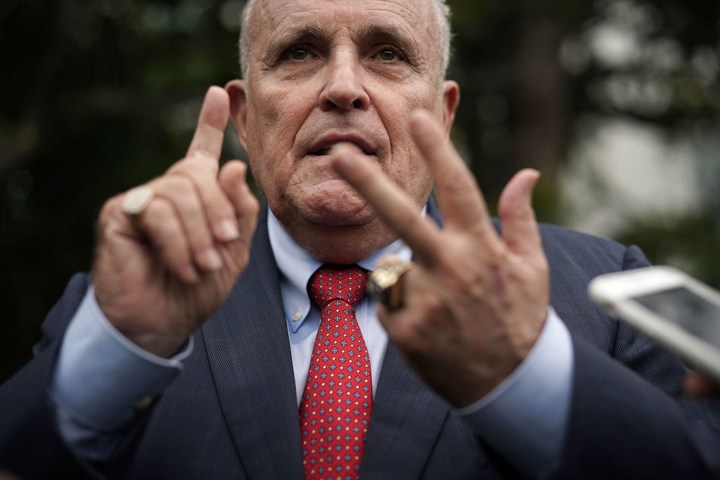 Rudy Giuliani, former New York City mayor and current lawyer for President Trump, laid out an unusual set of ground rules this week for a proposed meeting between Trump and Special Counsel Robert Mueller, saying Mueller could ask Trump about anything but obstruction. (Photo credit: Alex Wong/Getty Images)