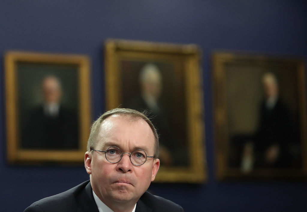President Donald Trump's budget consigliere, Mick Mulvaney. (Credit: Mark Wilson/Getty Images)