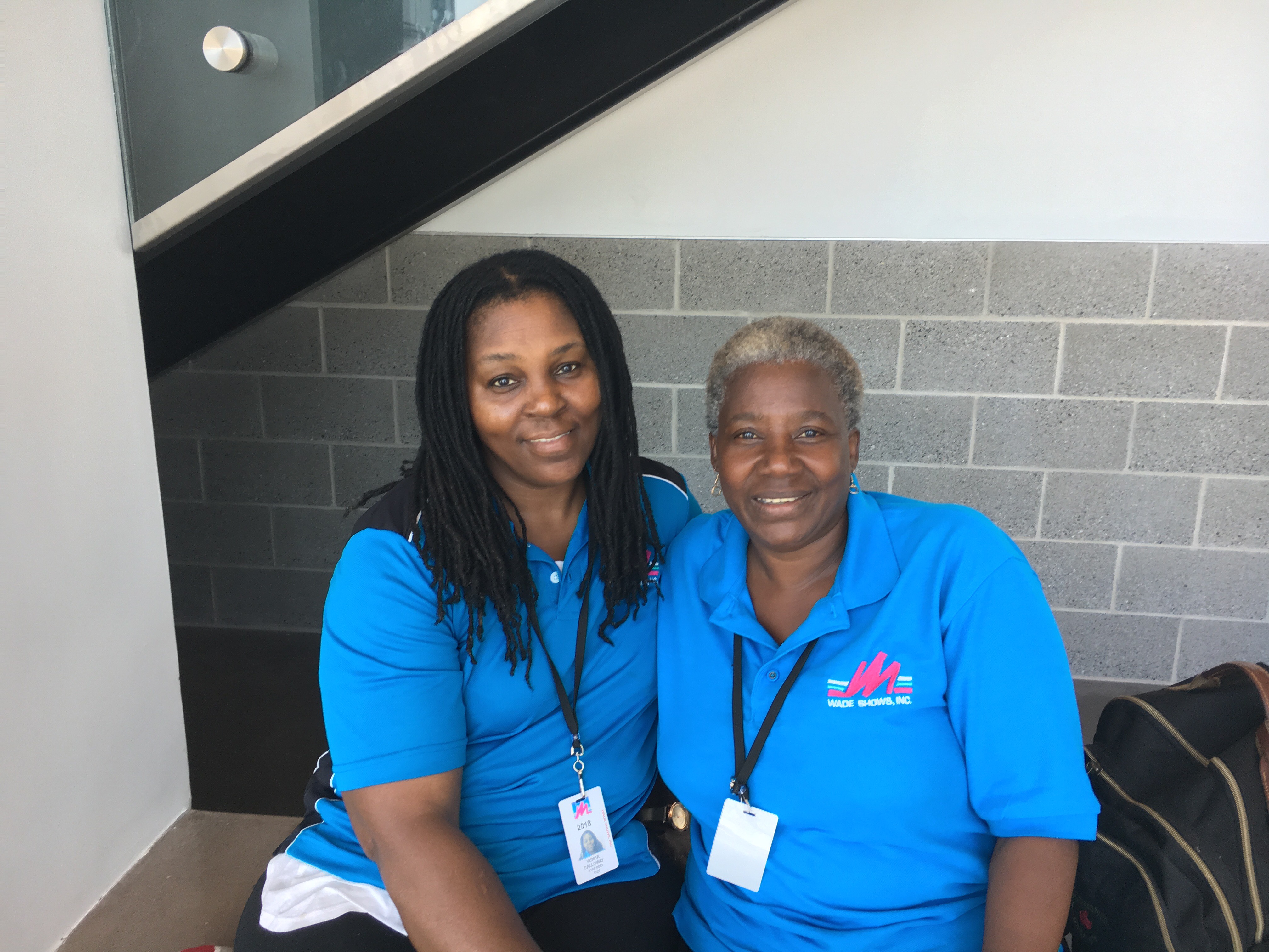 Venita Calloway and Julia Young on break at the New York State Fair on Wednesday, August 29, 2018.