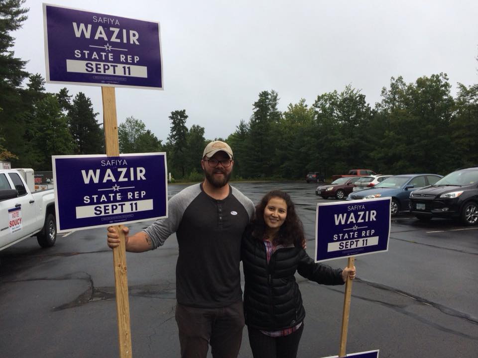 Safiya Wazir and a supporter (Credit: Safiya Wazir for NH State Representative)