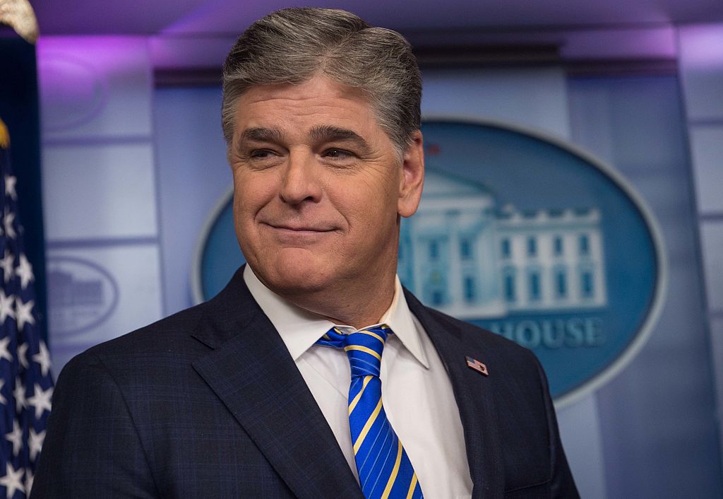 Sean Hannity in the White House briefing room on January 24, 2017. (NICHOLAS KAMM/AFP/Getty Images)