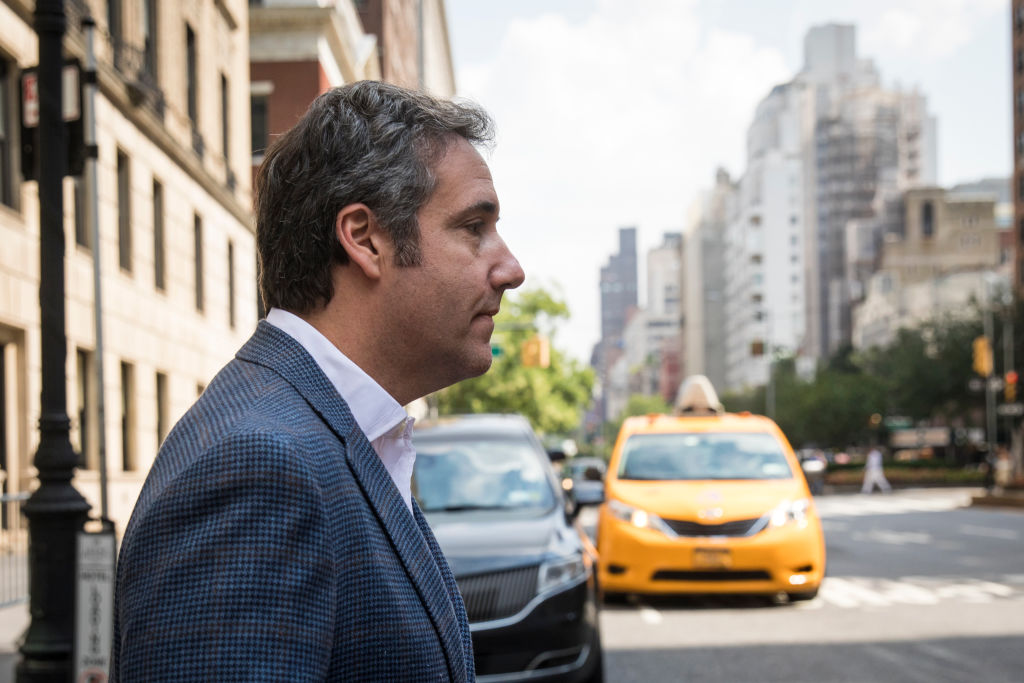 Michael Cohen, former personal attorney for President Trump, spoke with Special Counsel Robert Mueller on multiple occasions over the past month, for several hours each time. Topics of discussion reportedly included the Trump's business and financial ties to Russia, and collusion between the Trump campaign and Russian officials. (Photo credit: Drew Angerer/Getty Images)