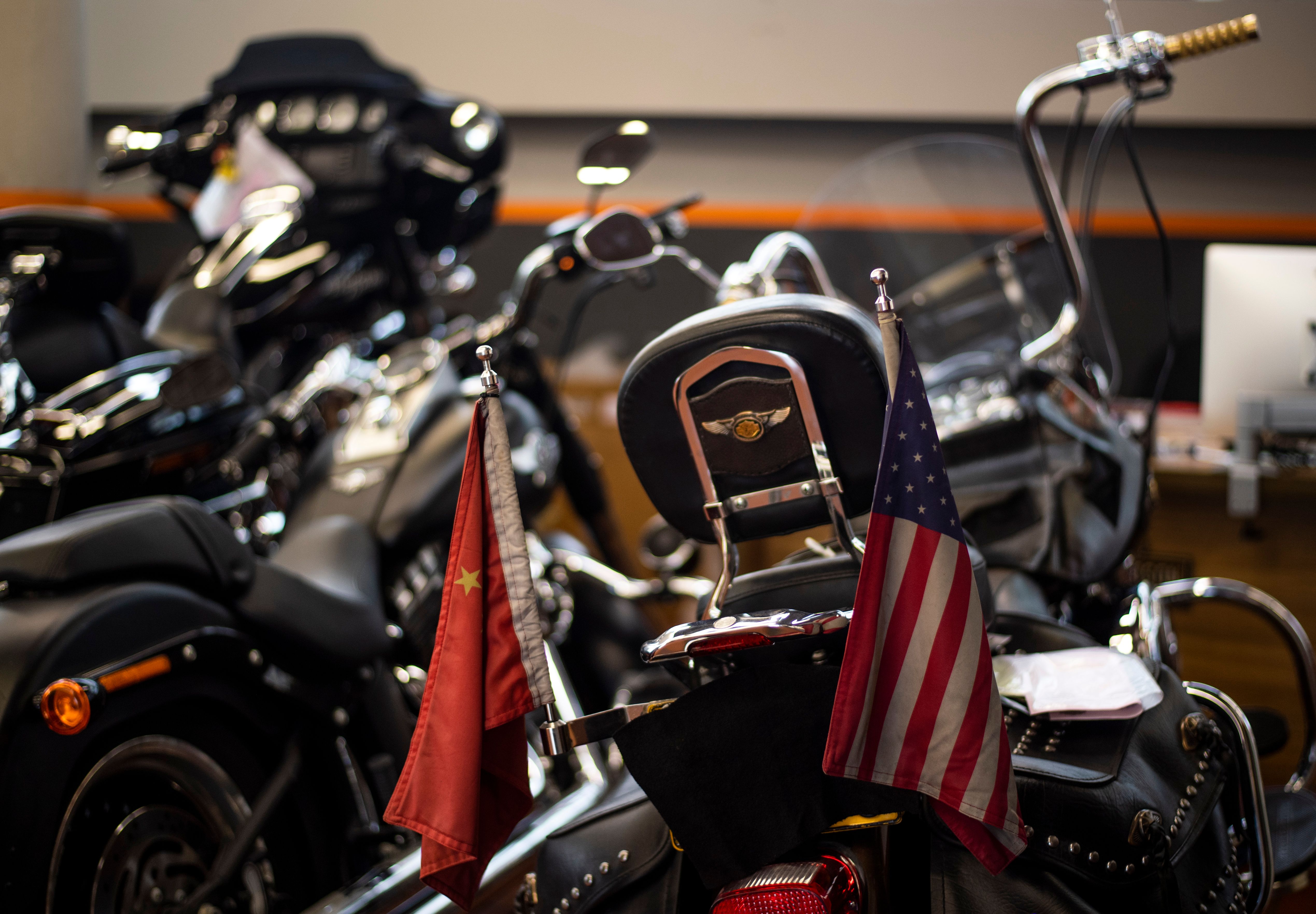 From Harley-Davidson motorcycles and US bourbon to Chinese parts and machinery, the world's two largest economies have exchanged punitive tariffs that slice through a wide swath of products. CREDIT: Johannes Eisele/ AFP/Getty Images.