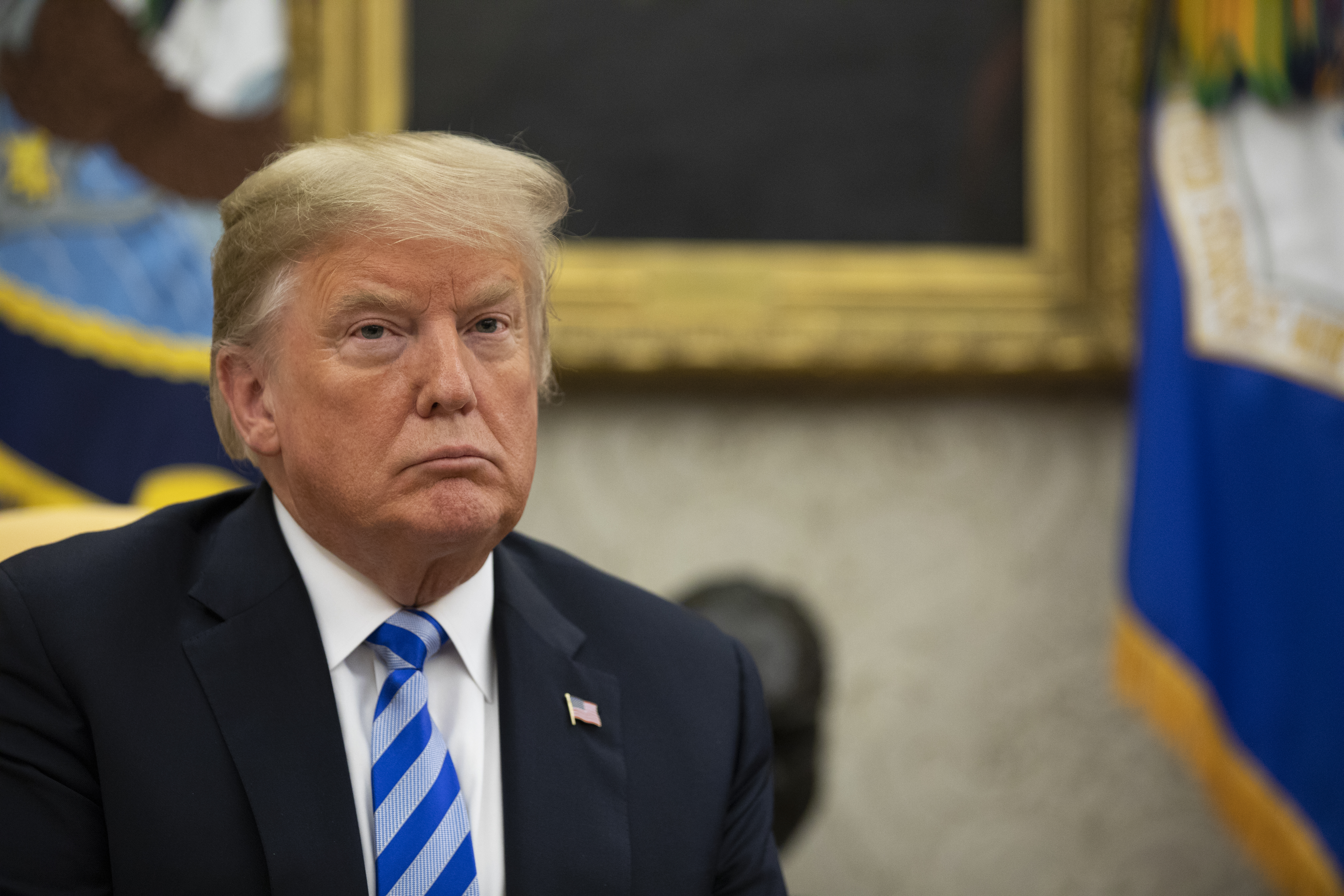 President Donald Trump at the Oval Office of the White House on September 5, 2018 in Washington, DC. CREDIT: Alex Edelman/Getty Images.