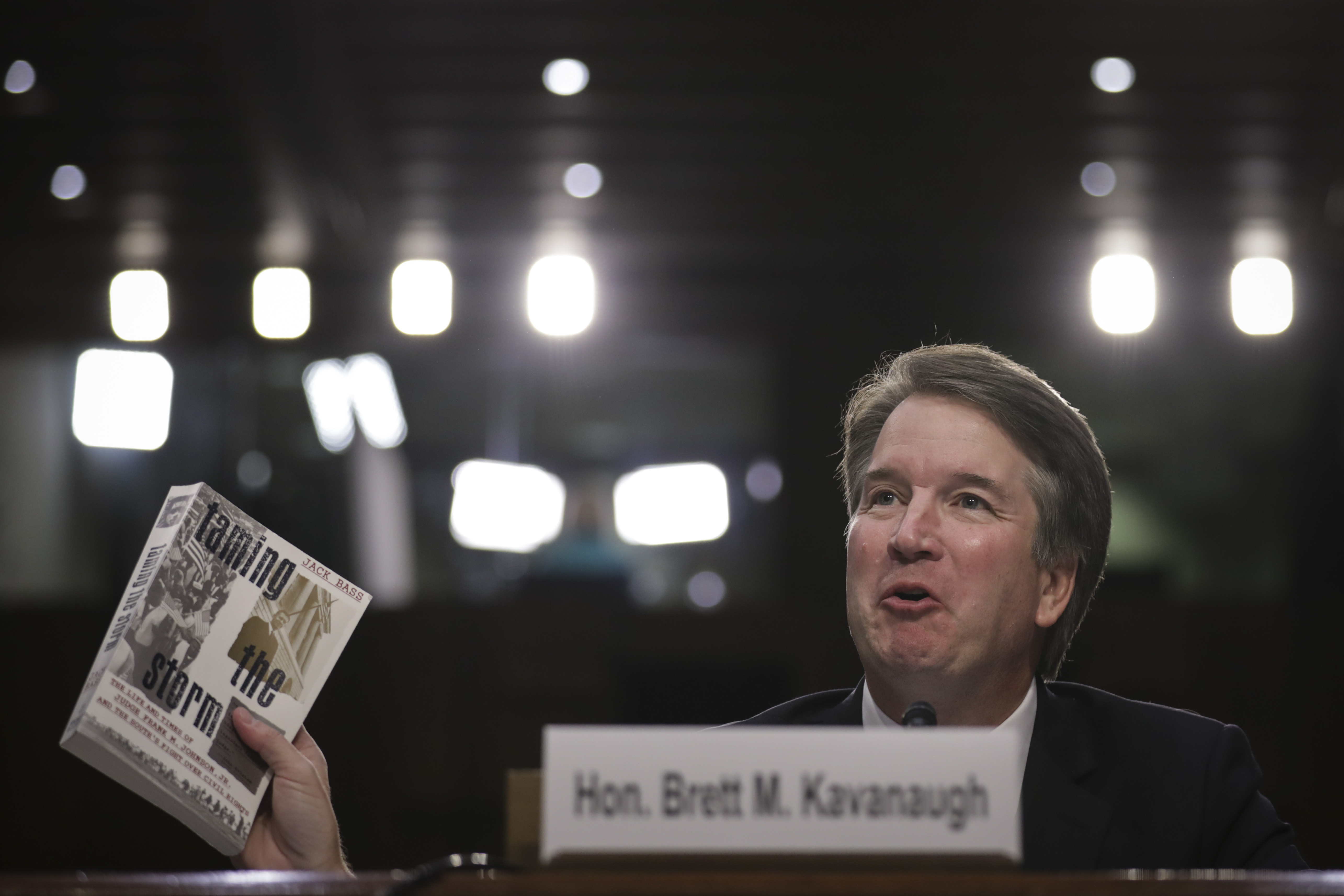 A spokesperson for a pro-Kavanaugh group said Tuesday that conduct Kavanaugh's accuser described was just "boorishness,"not attempted rape. CREDIT: Drew Angerer/Getty Images