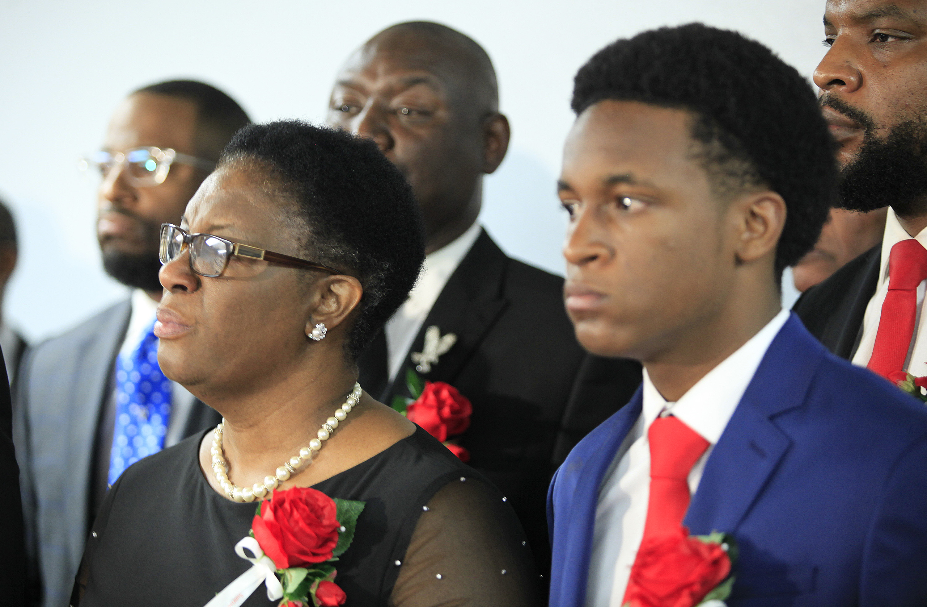 Botham Shem Jean's family members and church congregation at his funeral service on September 13, 2018 in Richardson, Texas. CREDIT: Stewart F. House/Getty Images