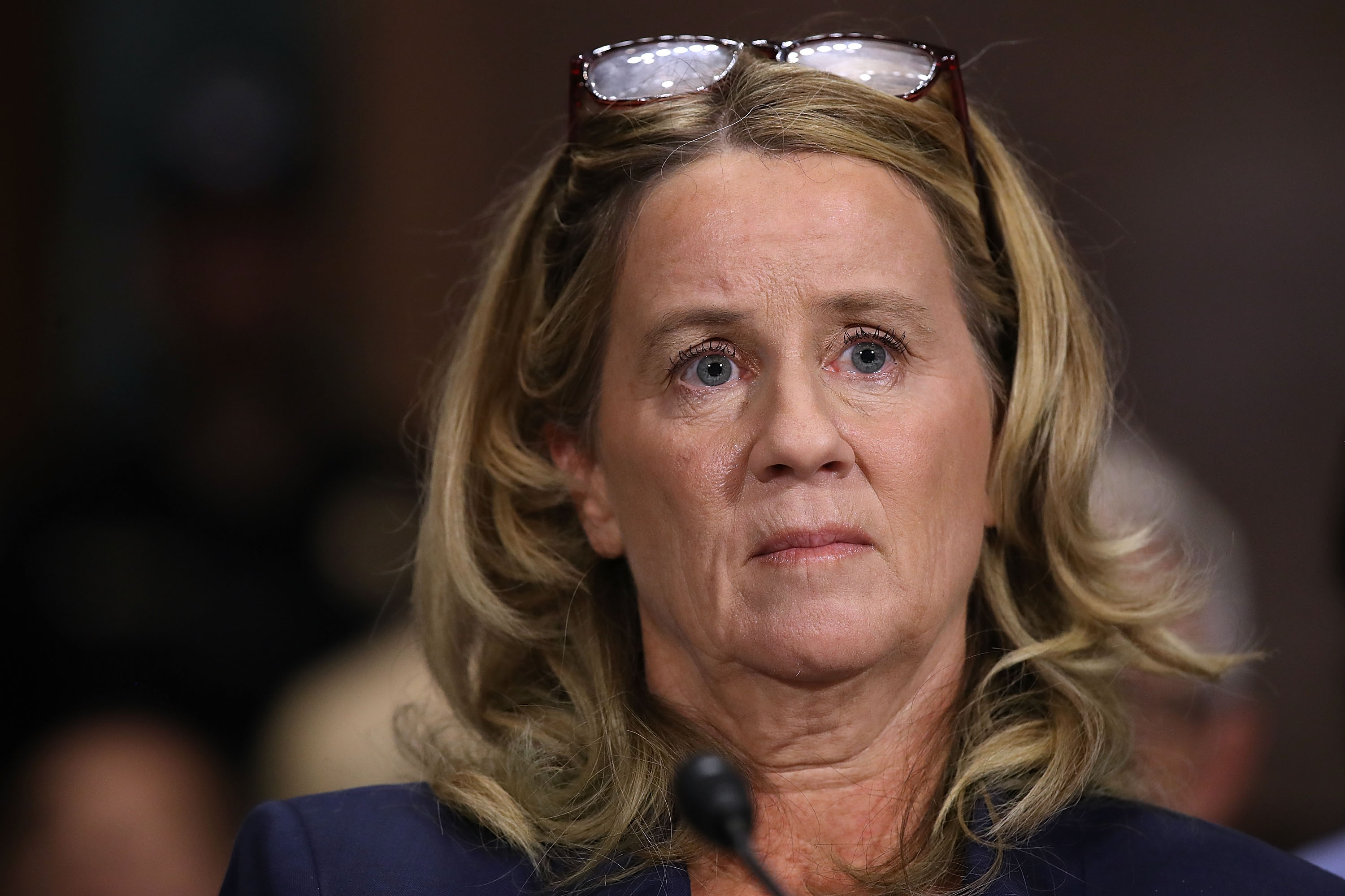 Christine Blasey Ford testifies before the Senate Judiciary Committee in the Dirksen Senate Office Building on Capitol Hill September 27, 2018 in Washington, DC. (Credit: Win McNamee/Getty Images)