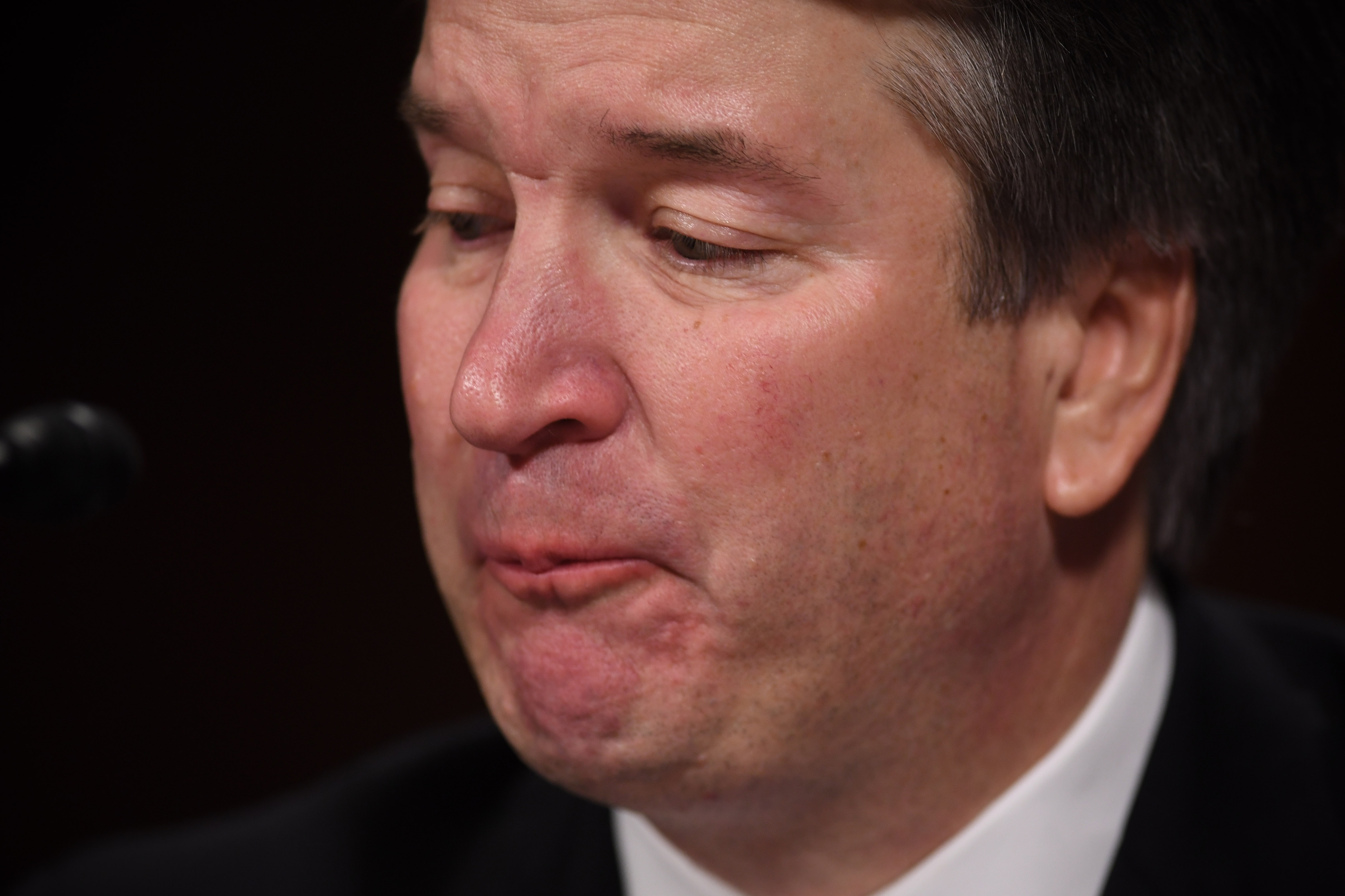 Brett Kavanaugh would like you to know he has a lot of female friends and thus he is innoncent. CREDIT: Saul Loeb-Pool/Getty Images