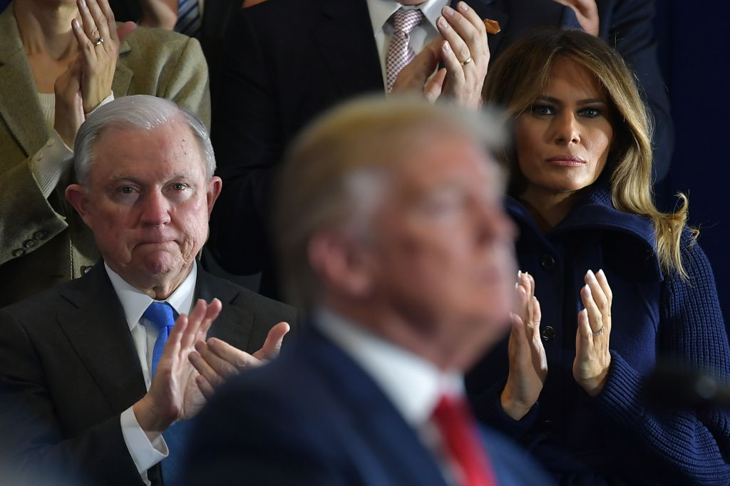 Attorney General Jeff Sessions applauded President Donald Trump