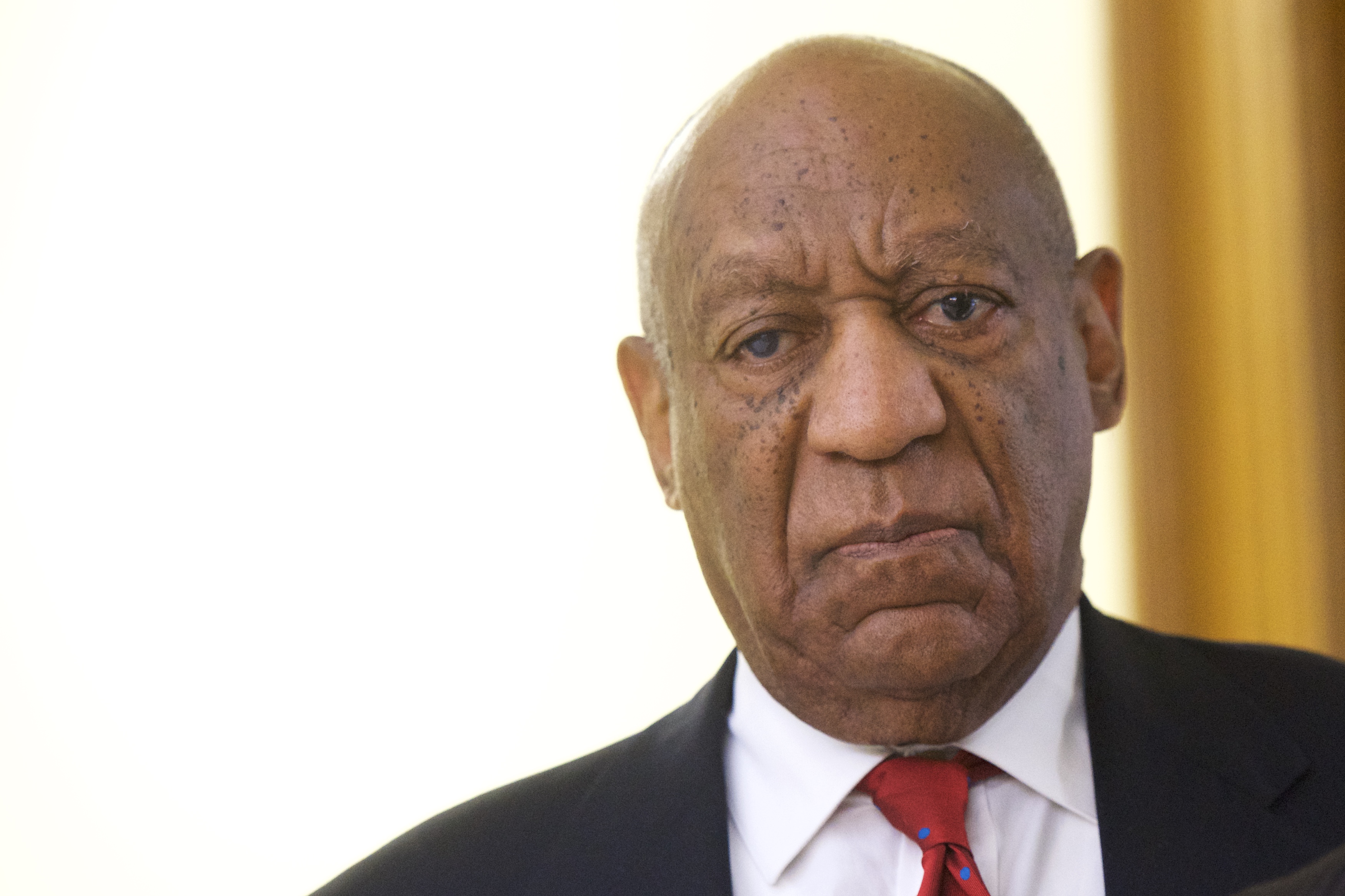 NORRISTOWN, PA - APRIL 26: Bill Cosby walks after it was announced a verdict is in at the Montgomery County Courthouse for day fourteen of his sexual assault retrial on April 26, 2018 in Norristown, Pennsylvania. (Photo by Mark Makela/Getty Images)